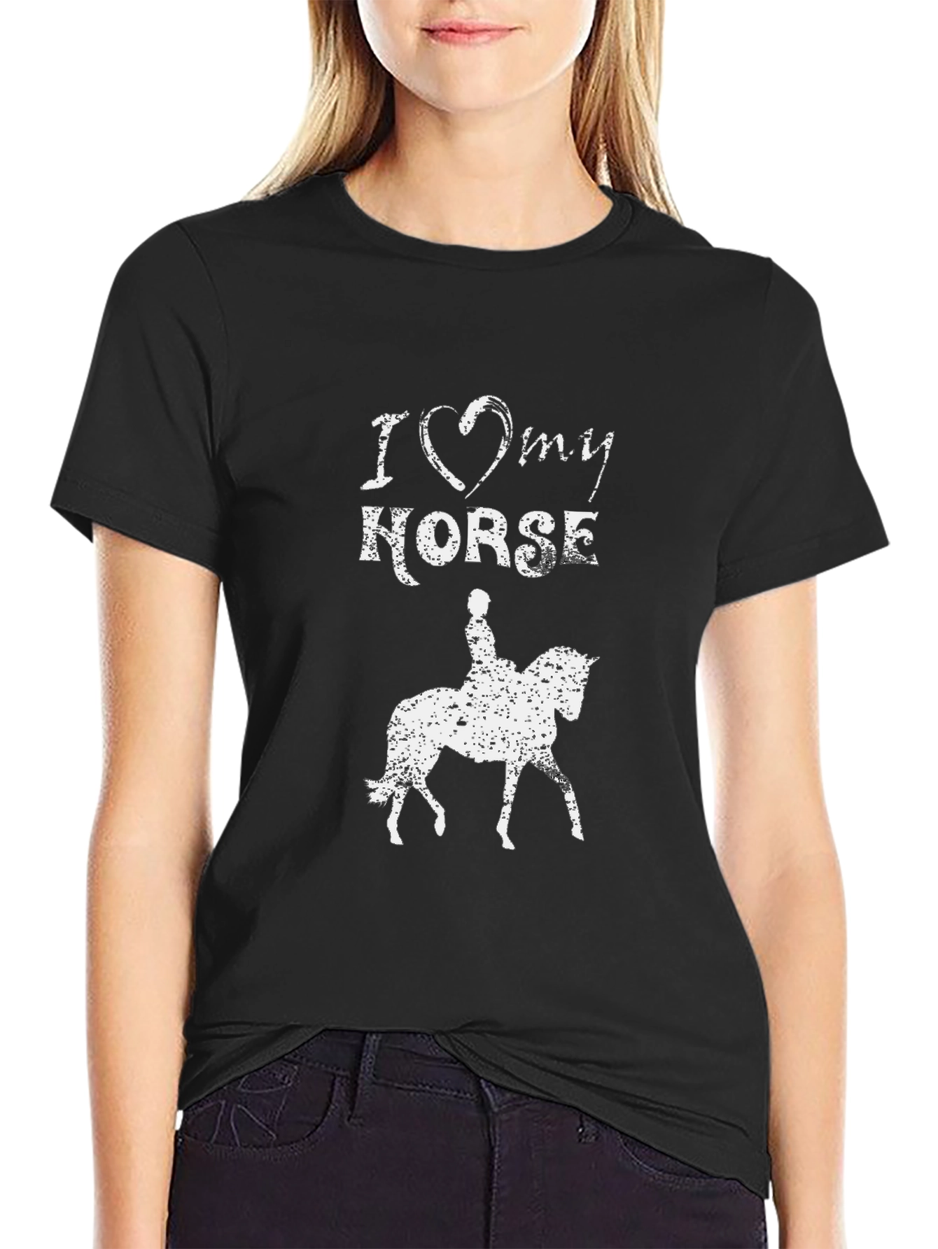 I Love My Horse T-Shirt Equestrian Riding Gift