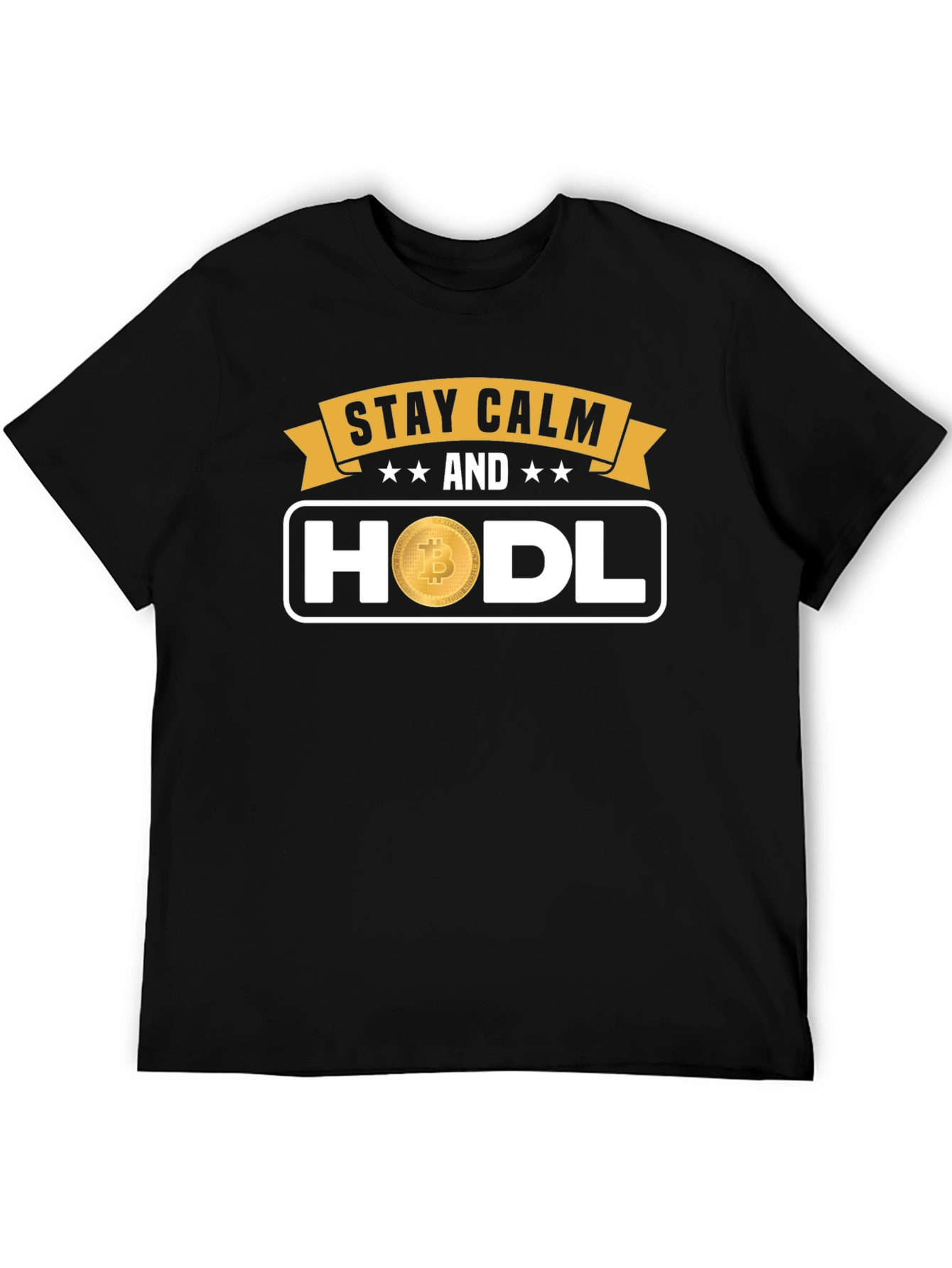 Stay Calm HODL Bitcoin Graphic T-Shirt