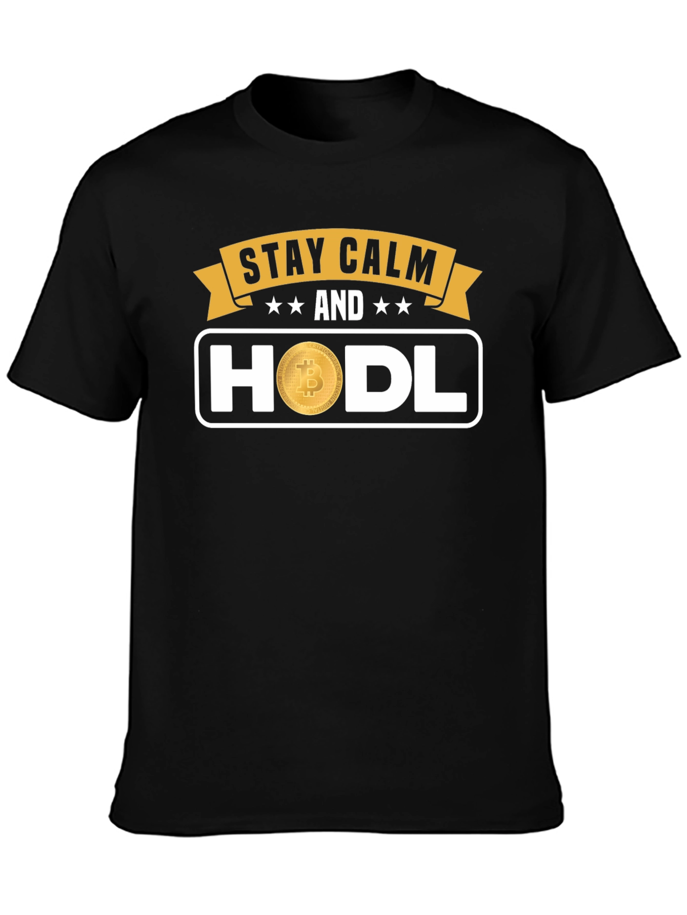 Stay Calm HODL Bitcoin Graphic T-Shirt