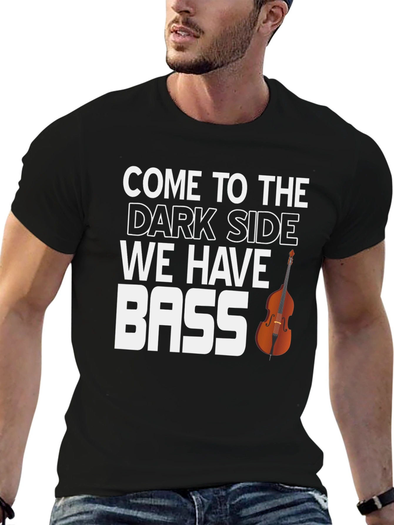 Dark Side Bass T-Shirt - Funny Music Tee