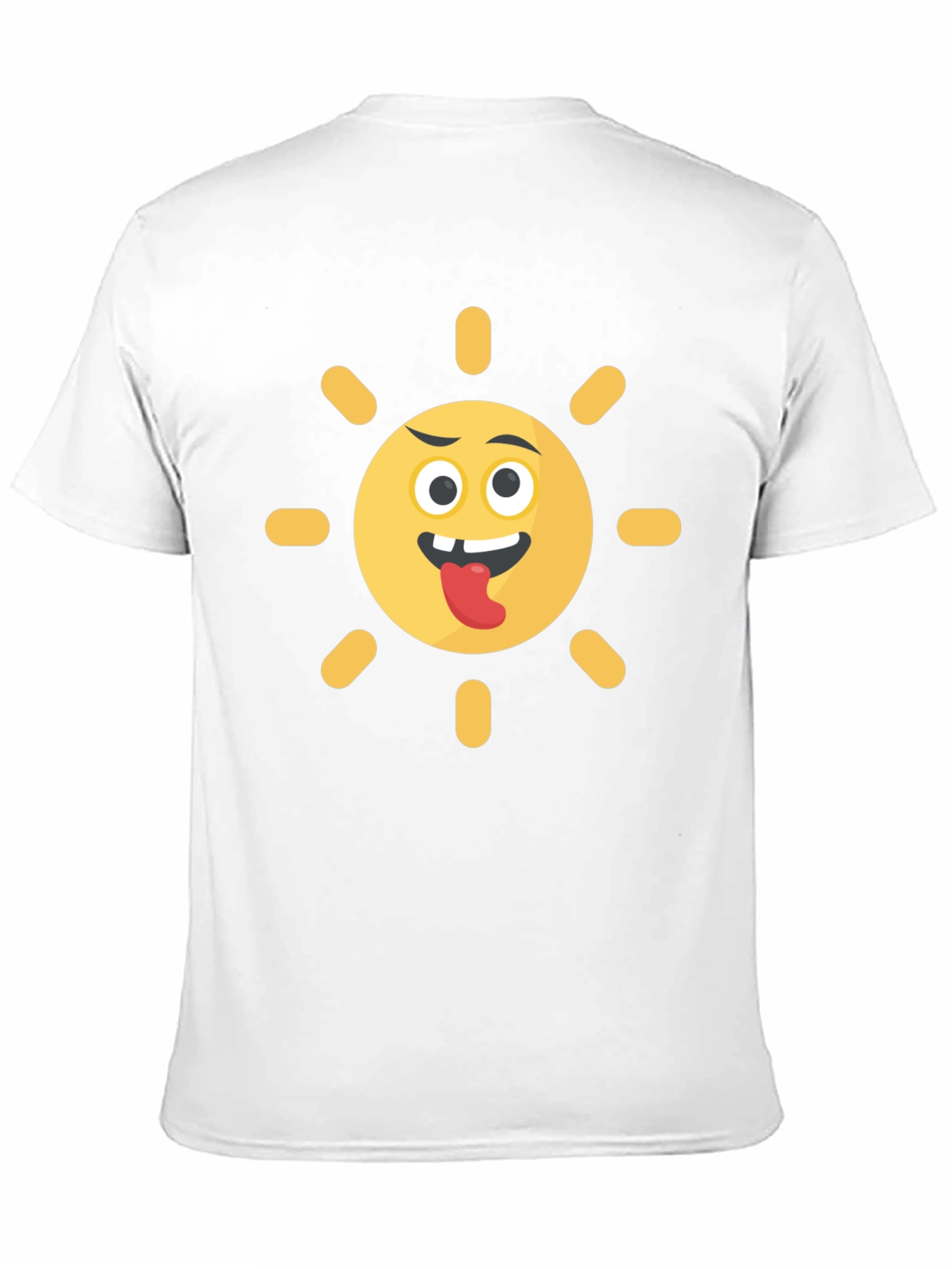 Funny Sun Emoji Black T-Shirt