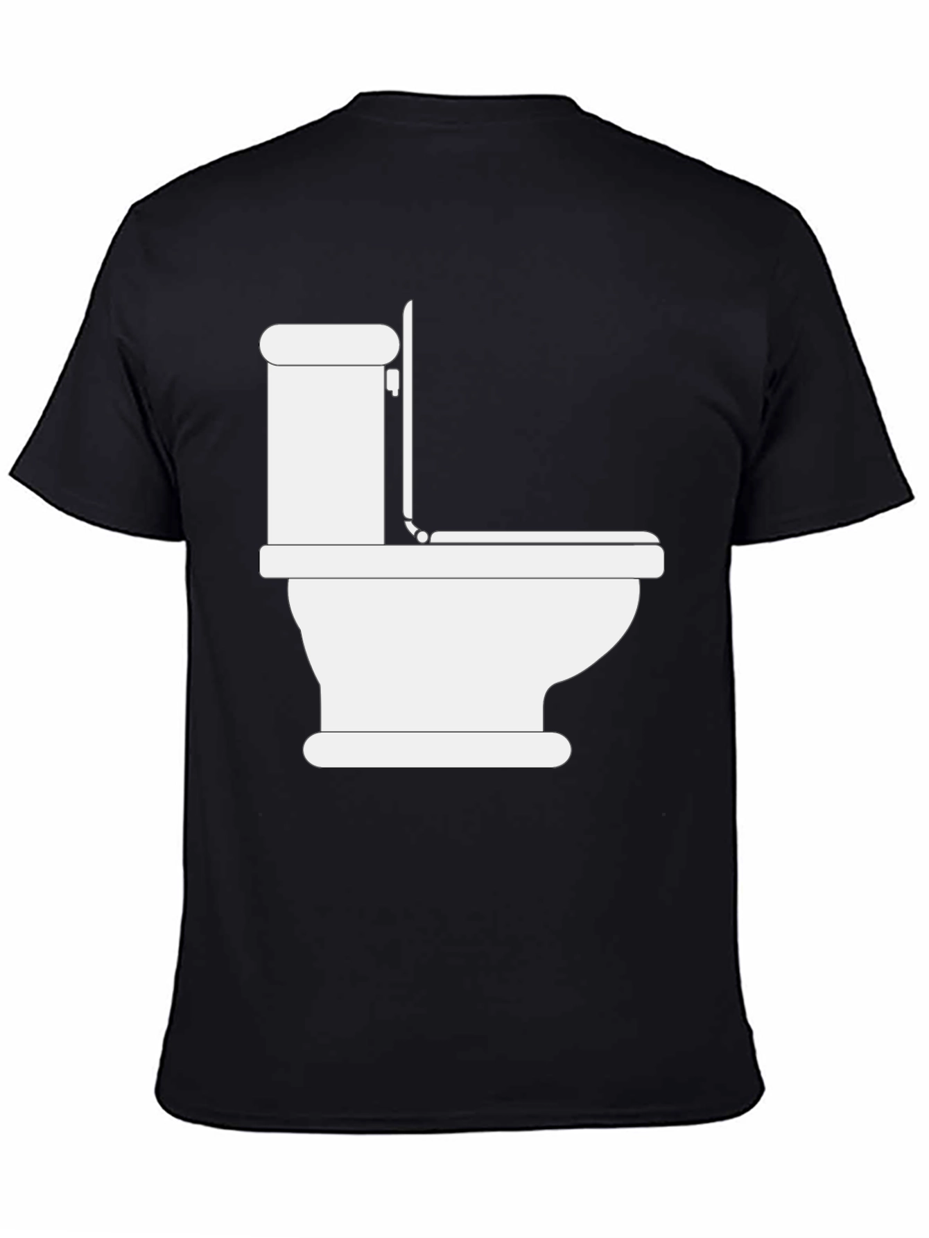 Toilet Humor T-Shirt - Black Cotton Tee