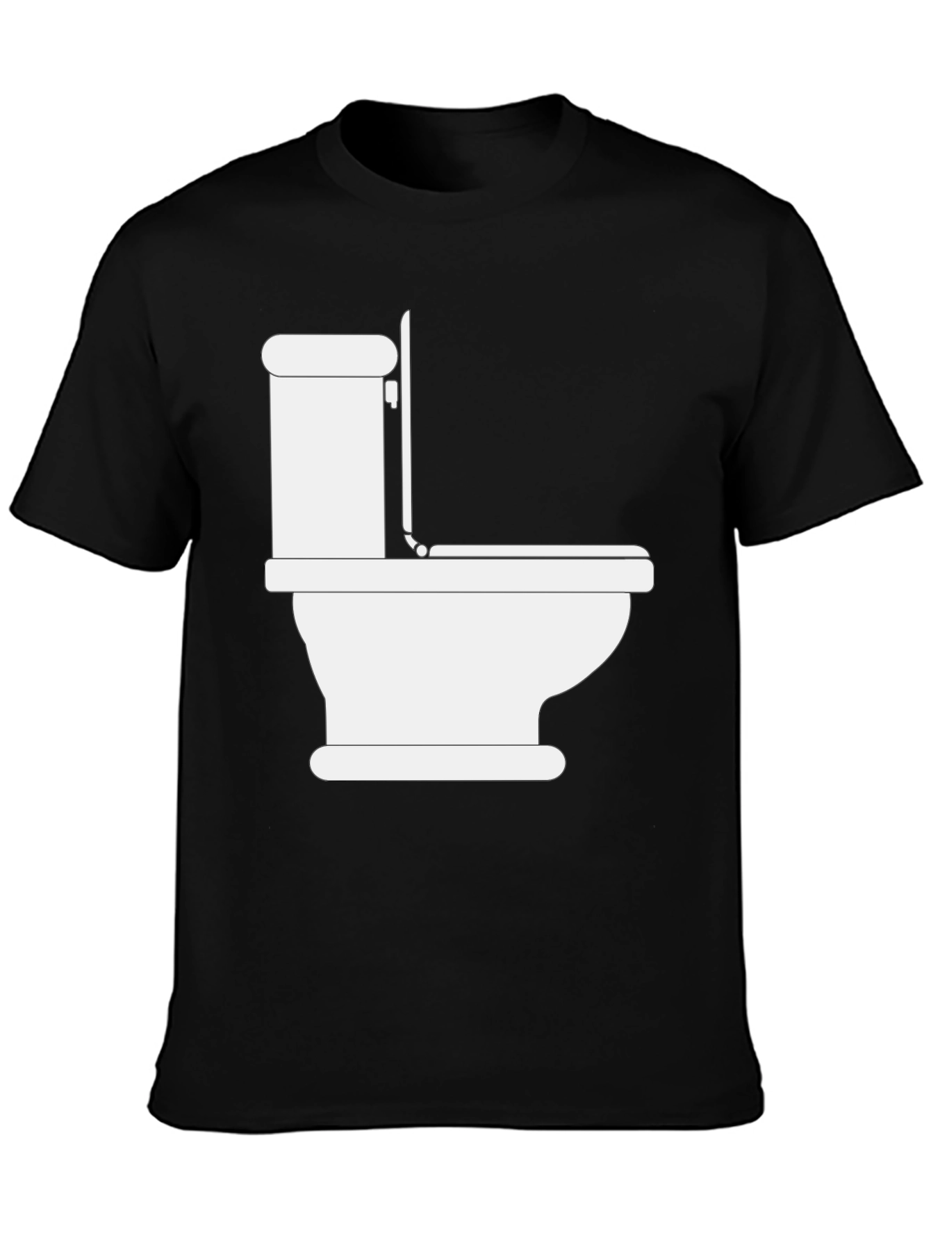 Toilet Humor T-Shirt - Black Cotton Tee