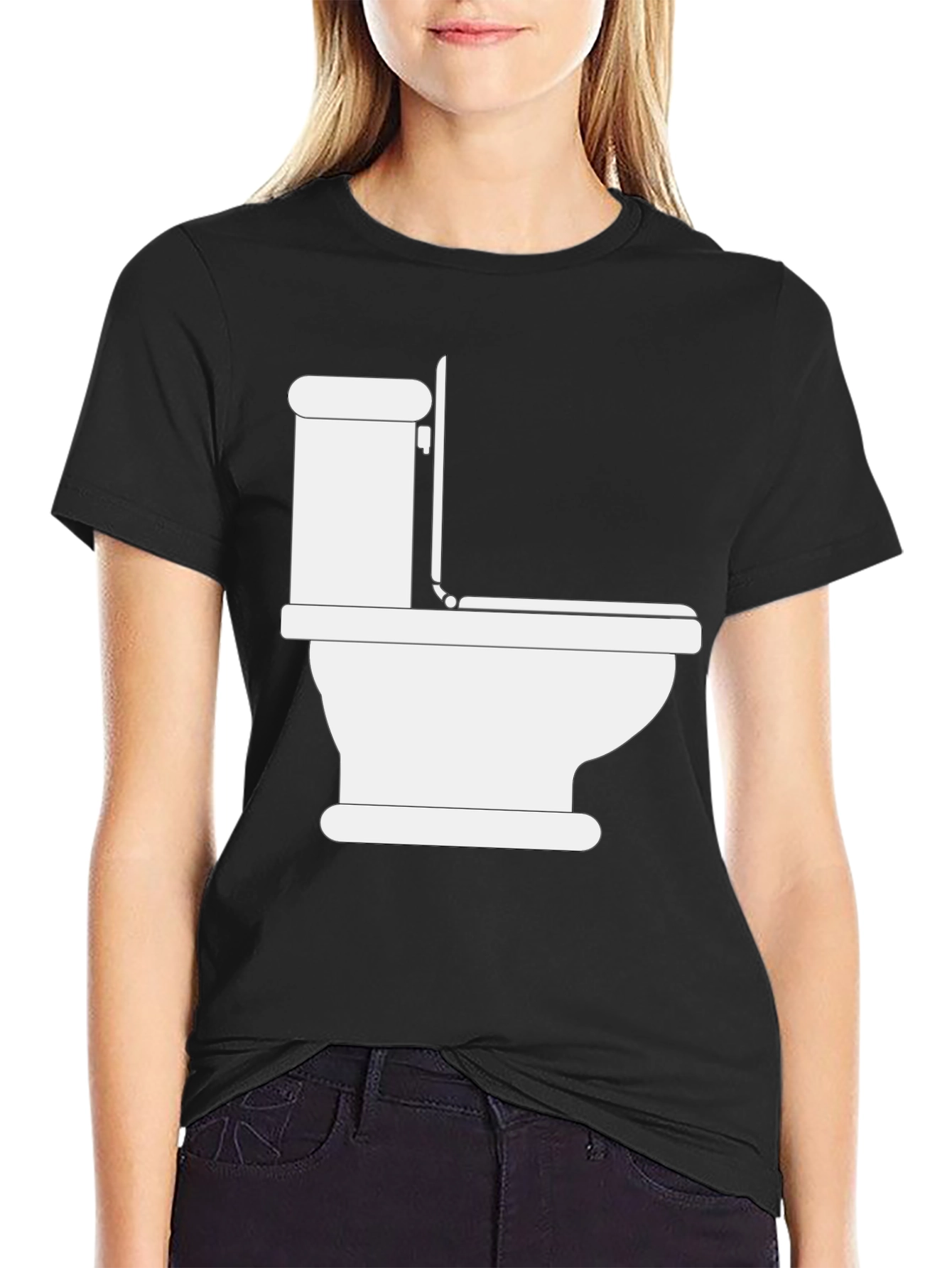Toilet Humor T-Shirt - Black Cotton Tee