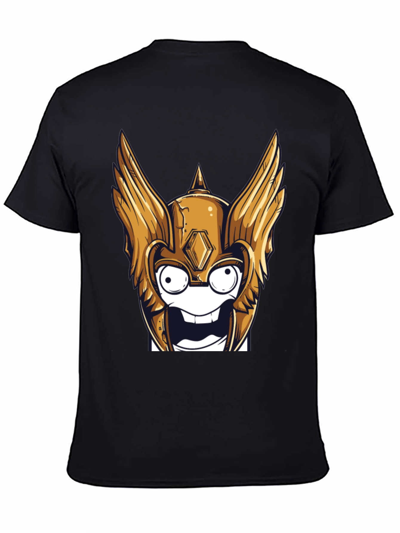 Funny Cartoon Viking Helmet T-Shirt