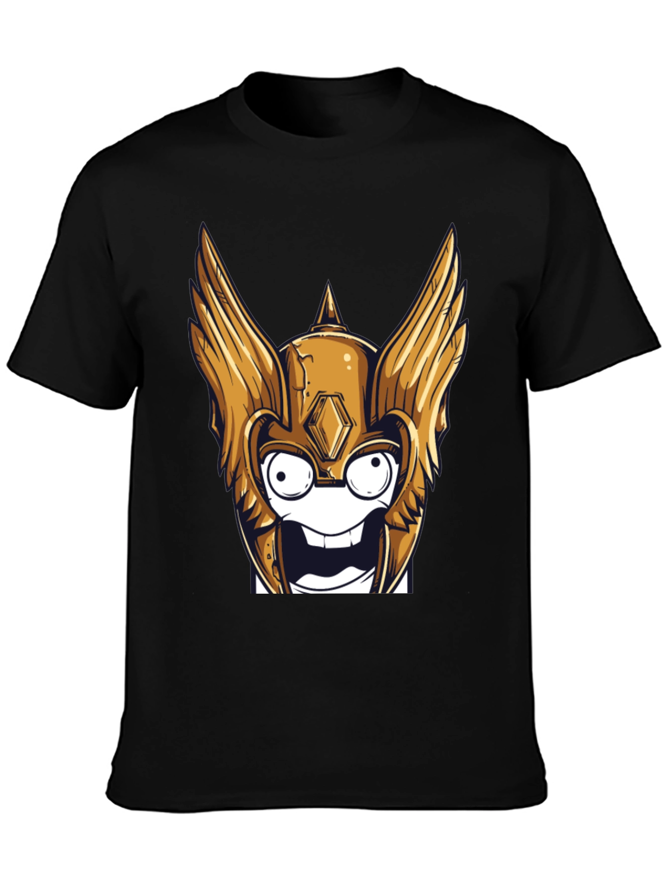 Funny Cartoon Viking Helmet T-Shirt