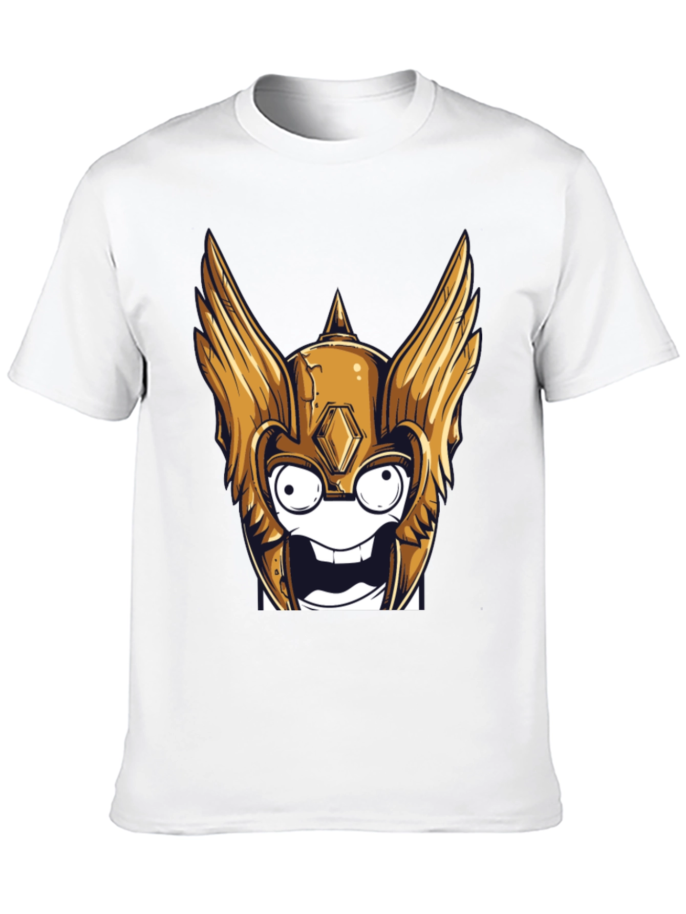 Funny Cartoon Viking Helmet T-Shirt