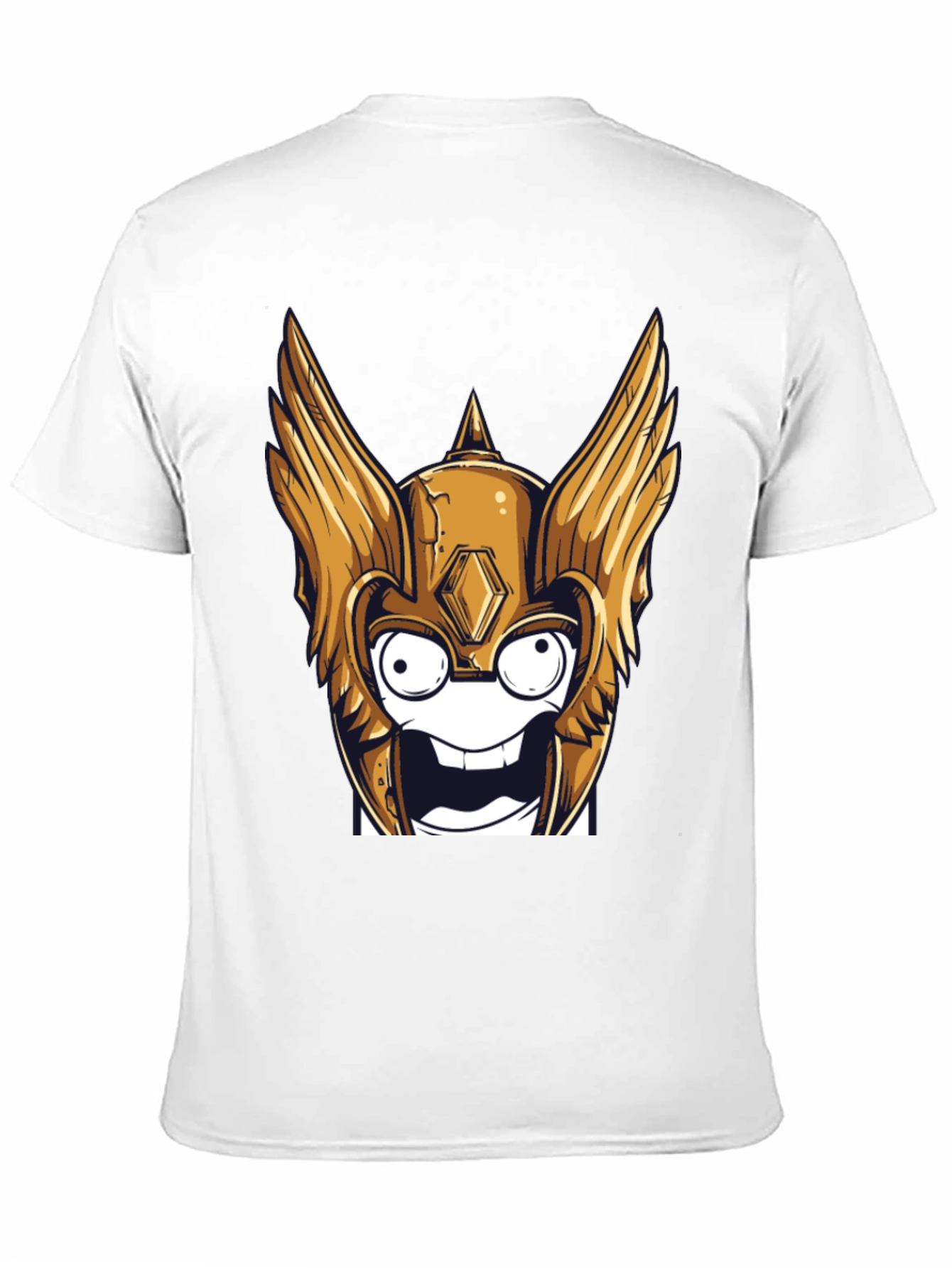 Funny Cartoon Viking Helmet T-Shirt