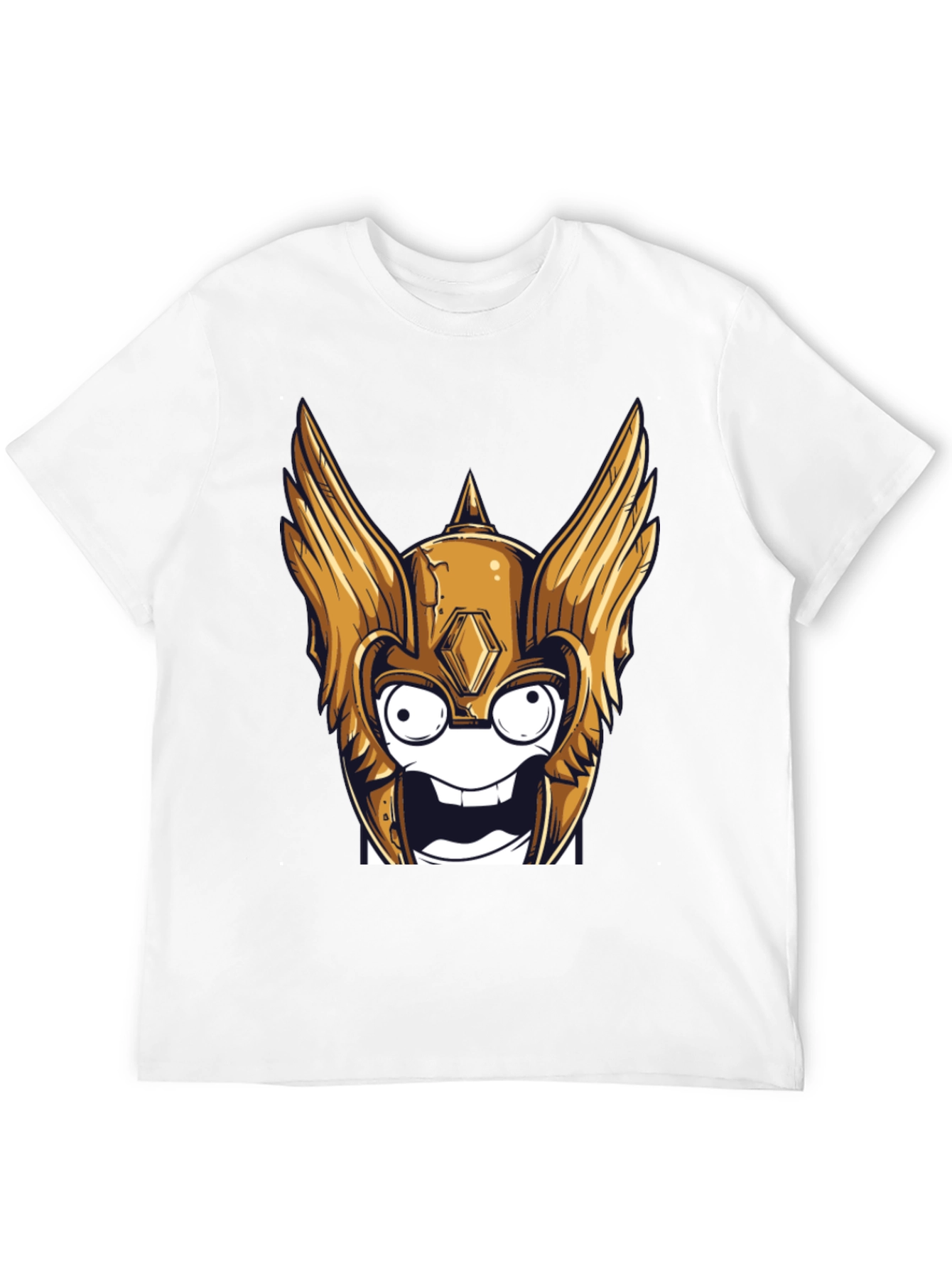 Funny Cartoon Viking Helmet T-Shirt
