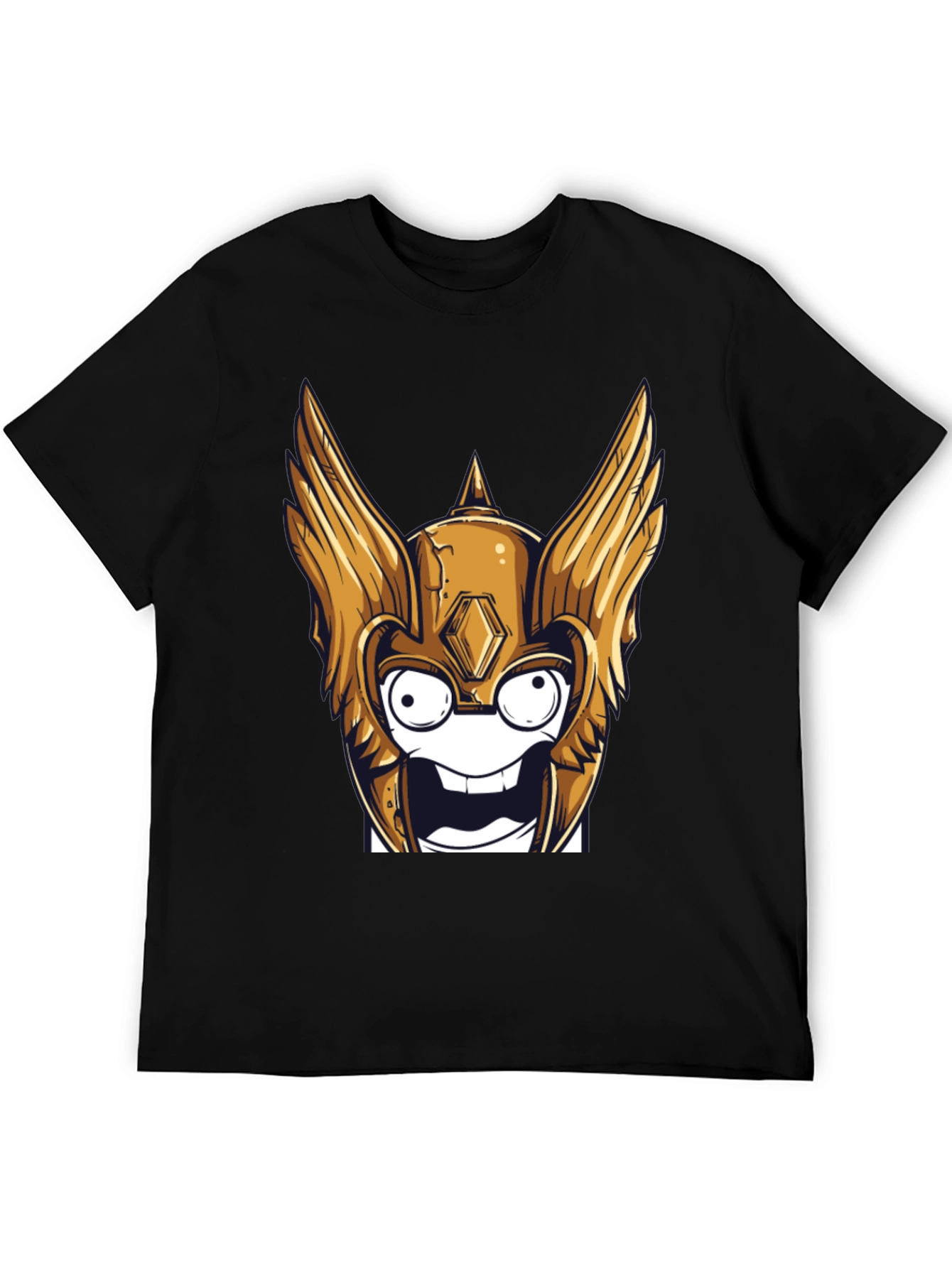 Funny Cartoon Viking Helmet T-Shirt