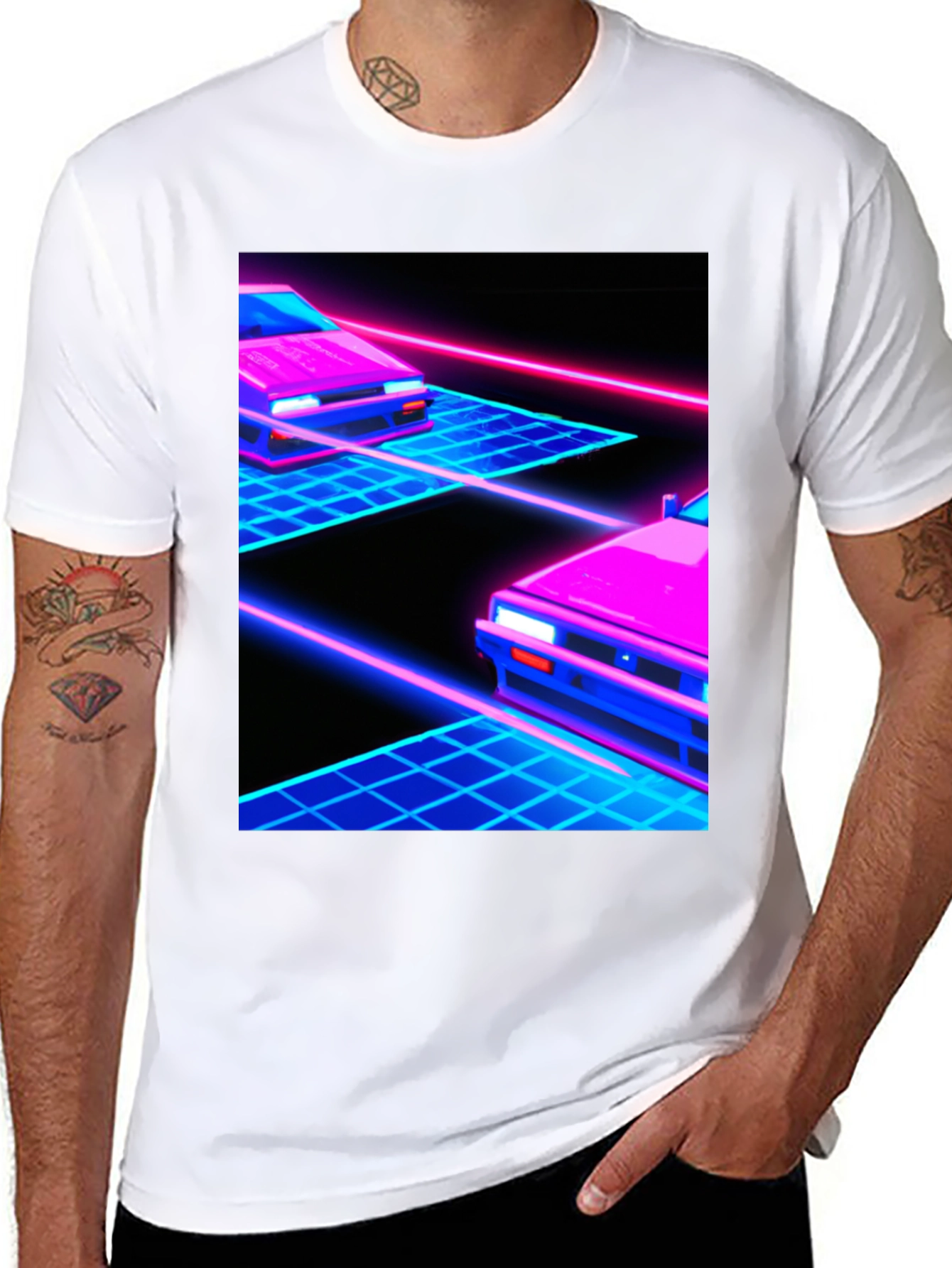 Retro Wave Car T-Shirt - Synthwave Aesthetic Tee