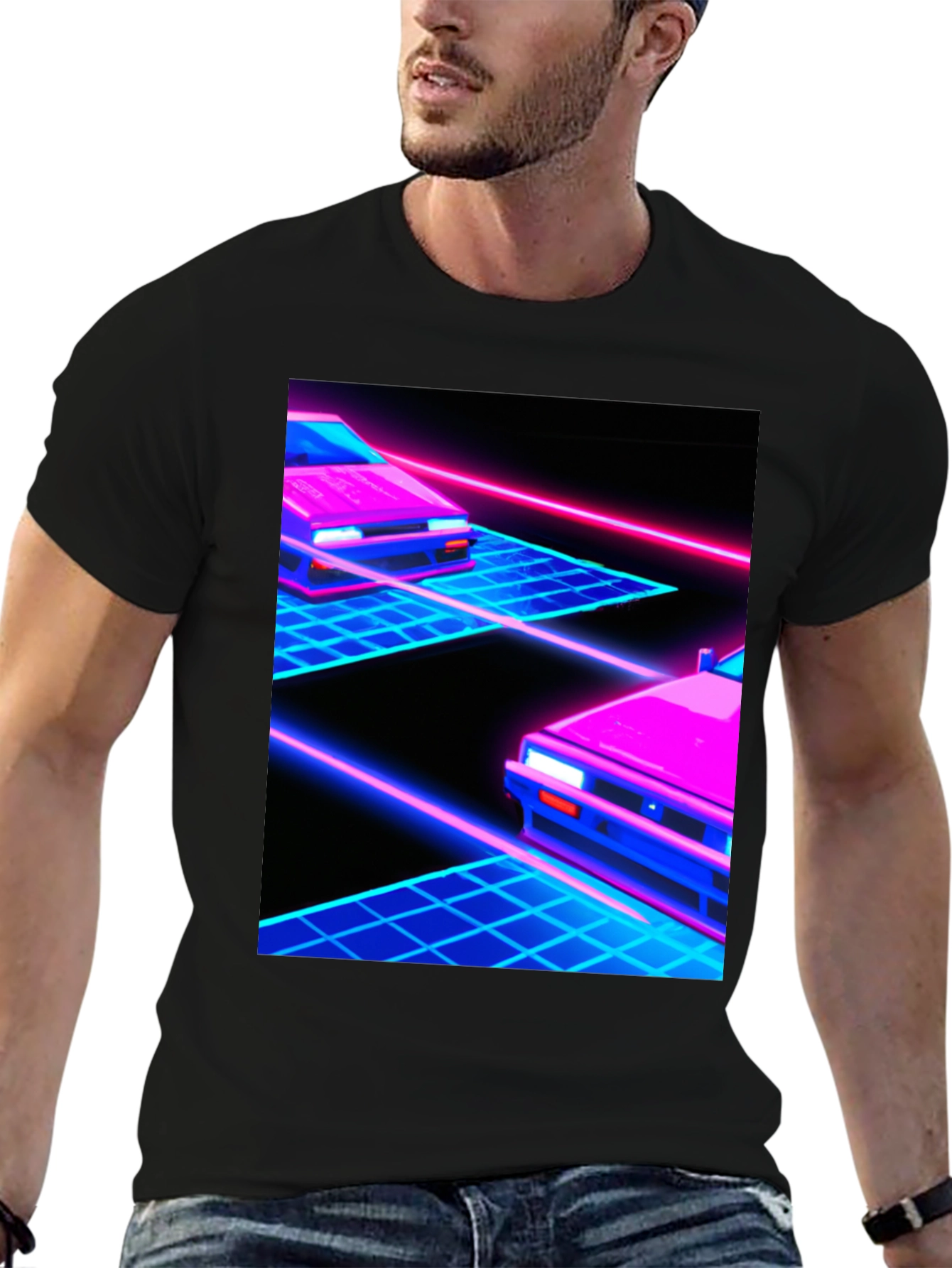 Retro Wave Car T-Shirt - Synthwave Aesthetic Tee