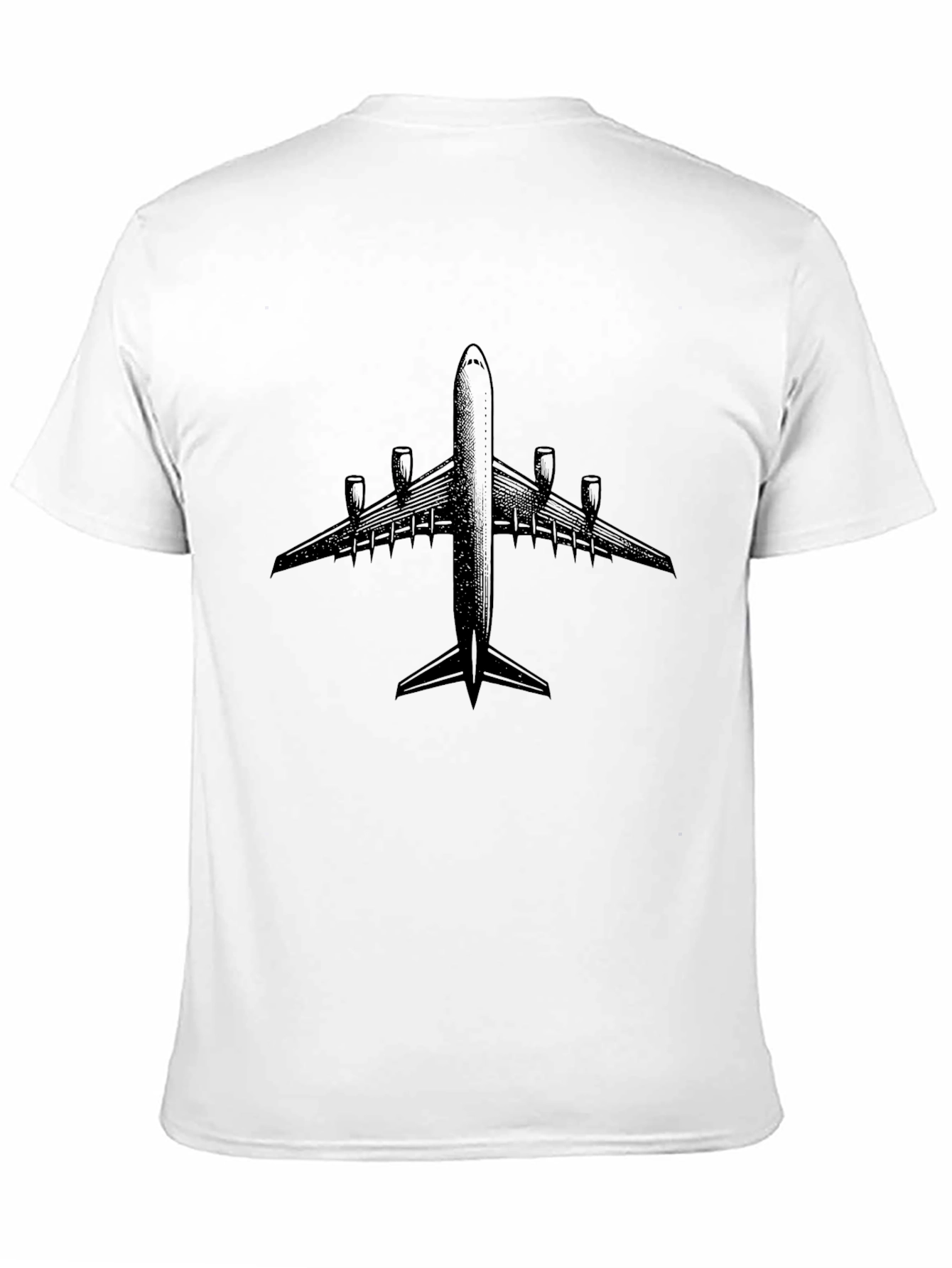 Airplane Graphic Tee - Black Cotton T-Shirt