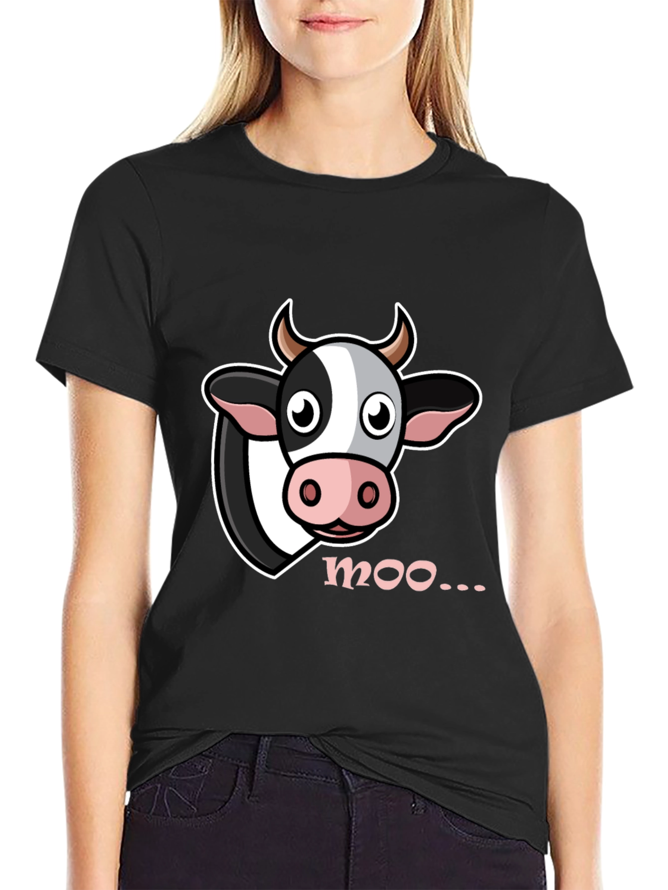 Cow Moo T-Shirt - Funny Animal Graphic Tee