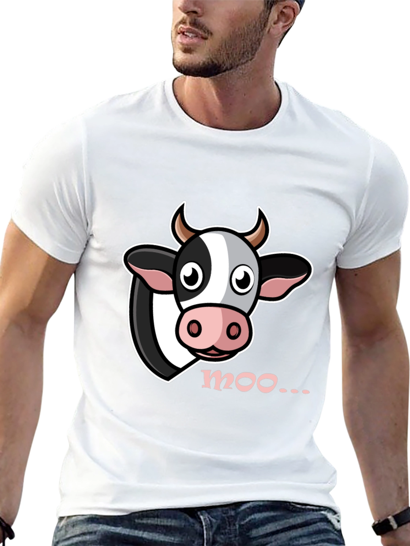 Cow Moo T-Shirt - Funny Animal Graphic Tee