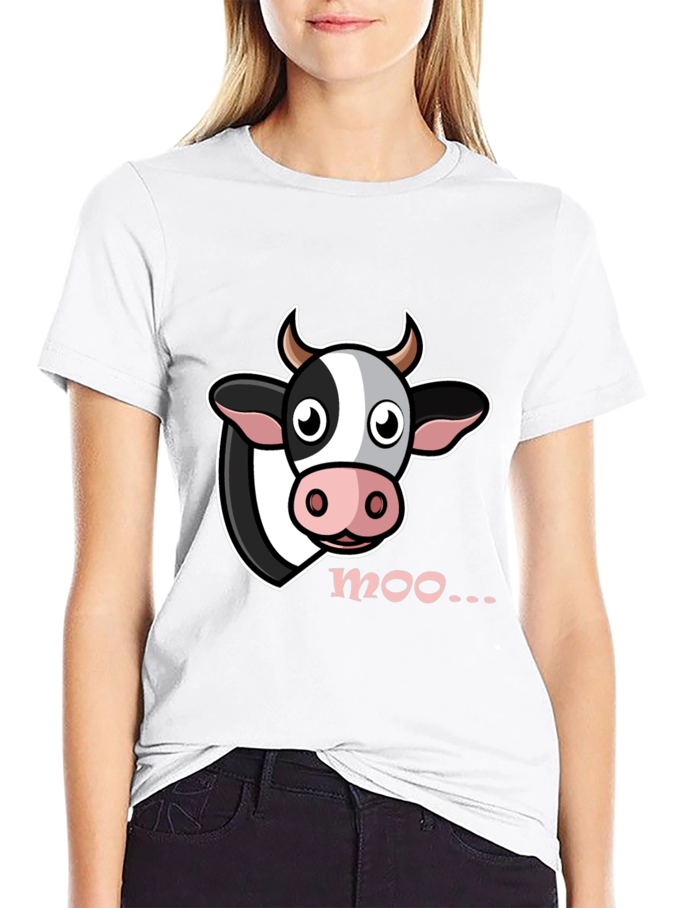 Cow Moo T-Shirt - Funny Animal Graphic Tee