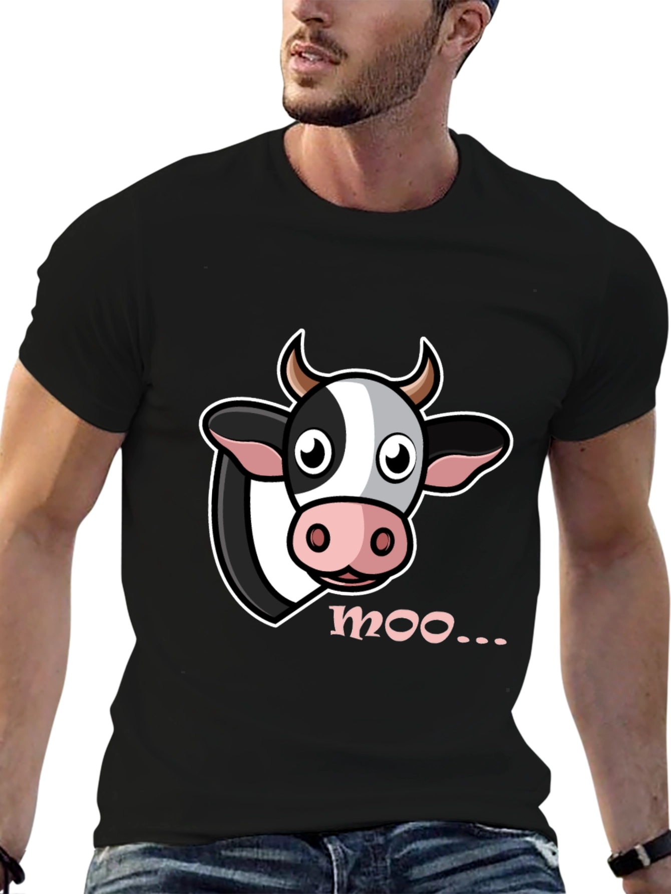 Cow Moo T-Shirt - Funny Animal Graphic Tee