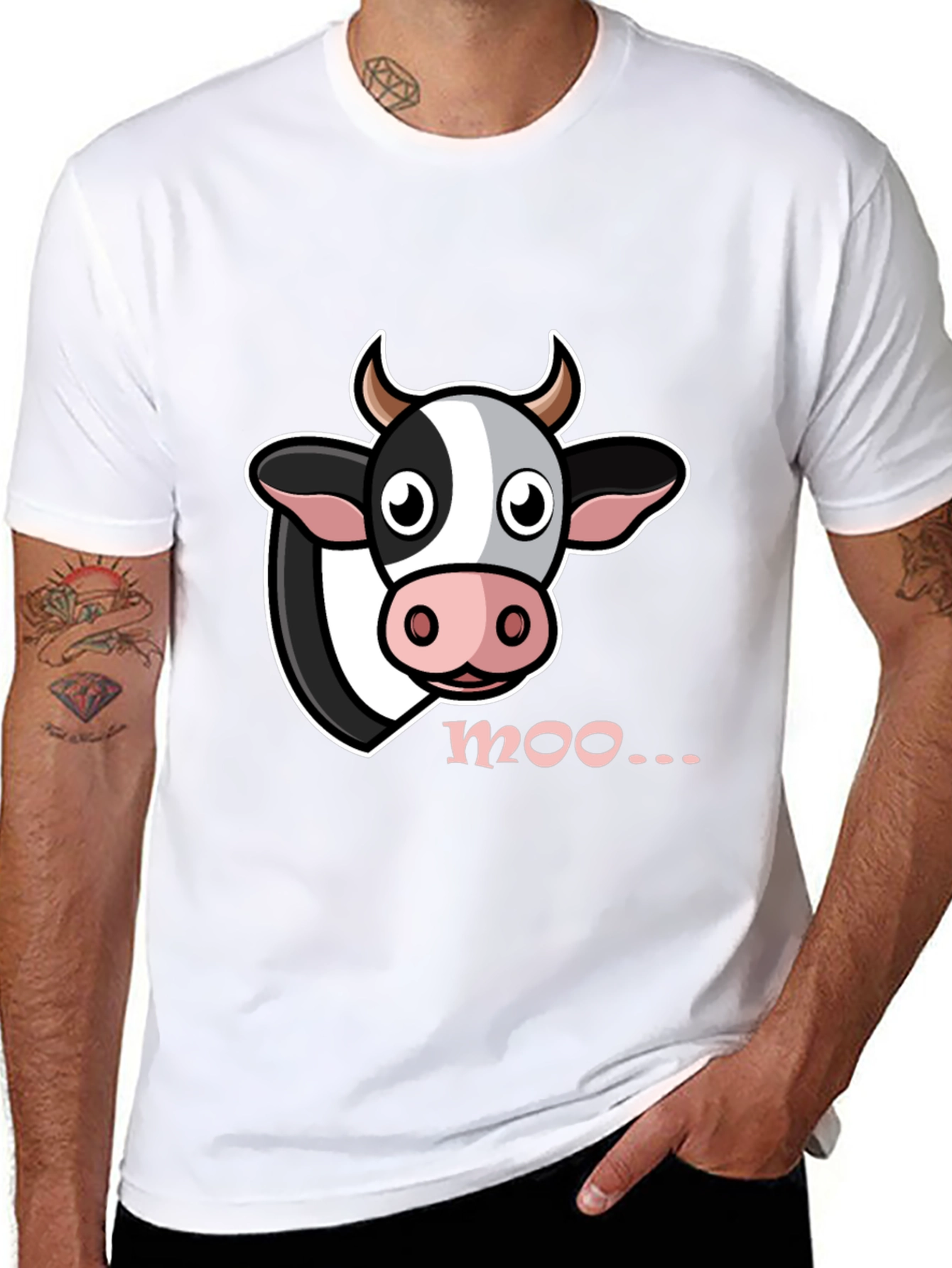 Cow Moo T-Shirt - Funny Animal Graphic Tee