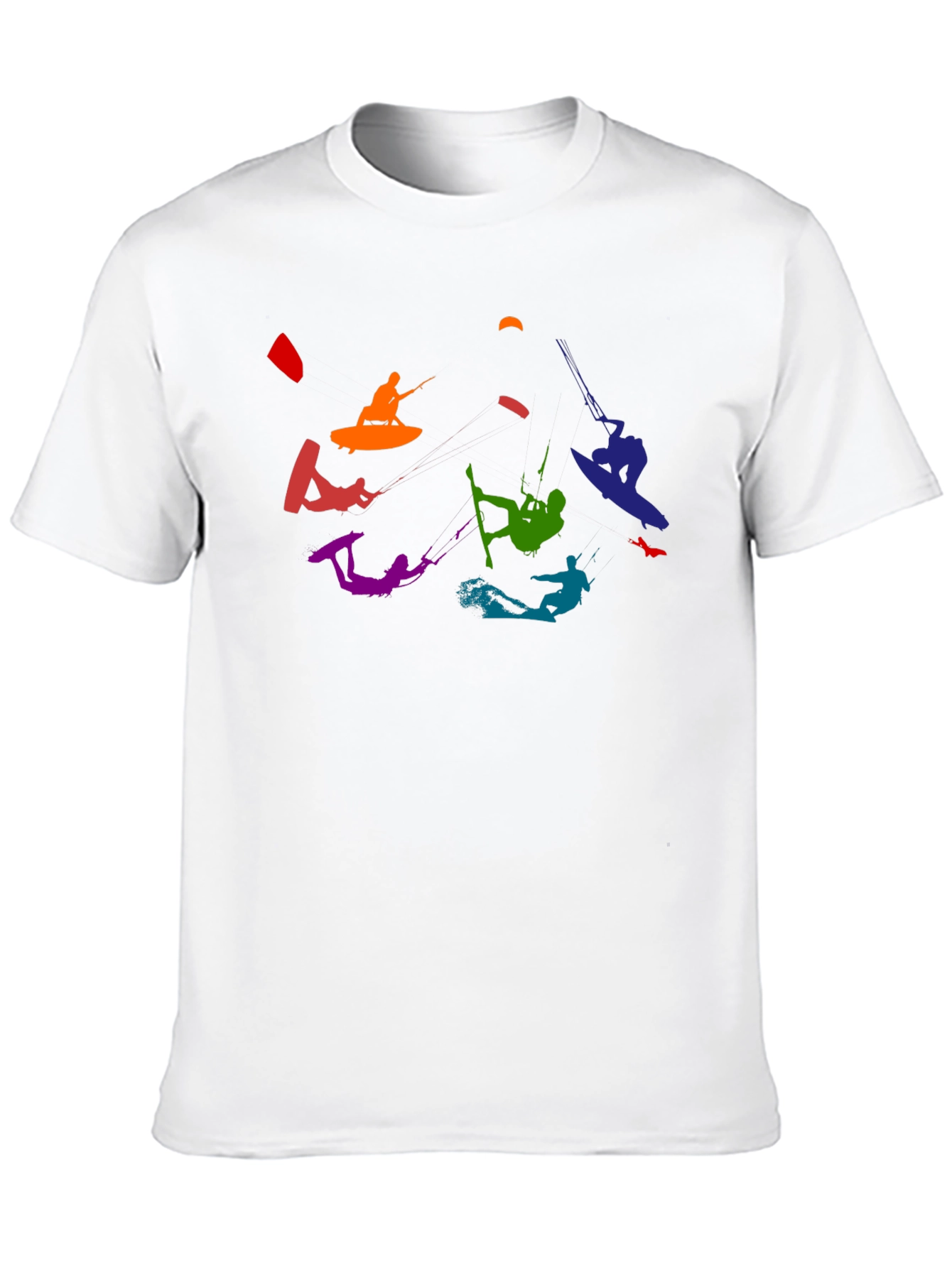 Rainbow Kitesurfing Black T-Shirt