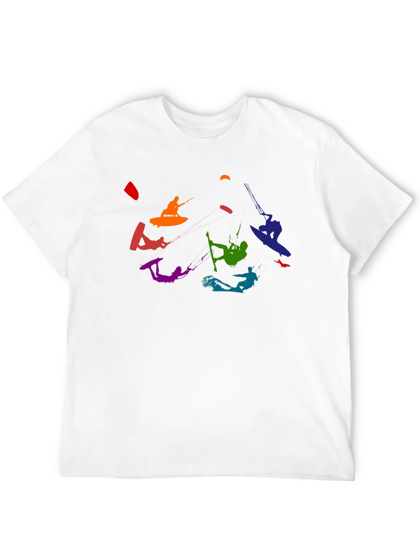 Rainbow Kitesurfing Black T-Shirt
