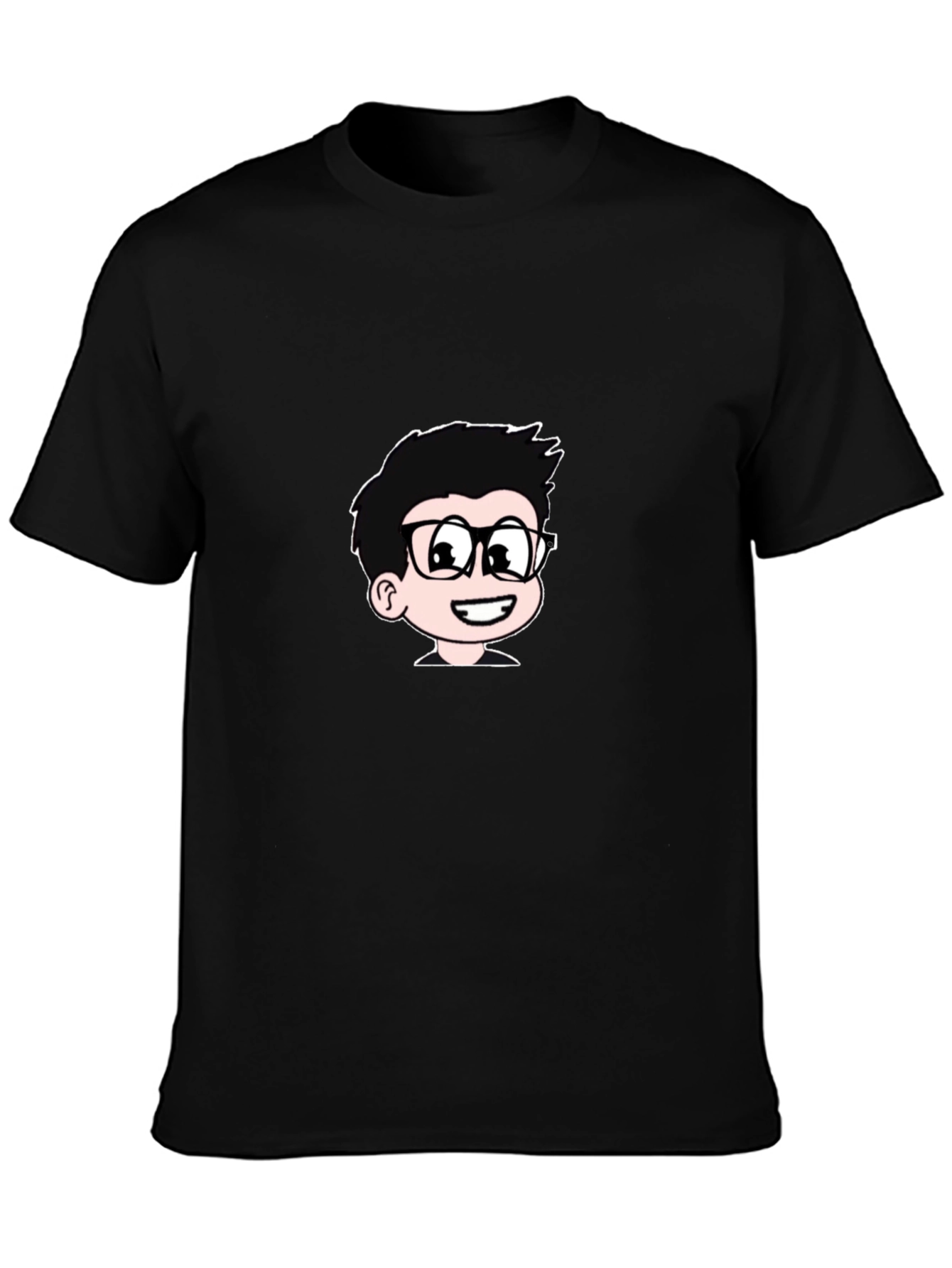 Cartoon Boy Black T-Shirt | Cool Casual Tee