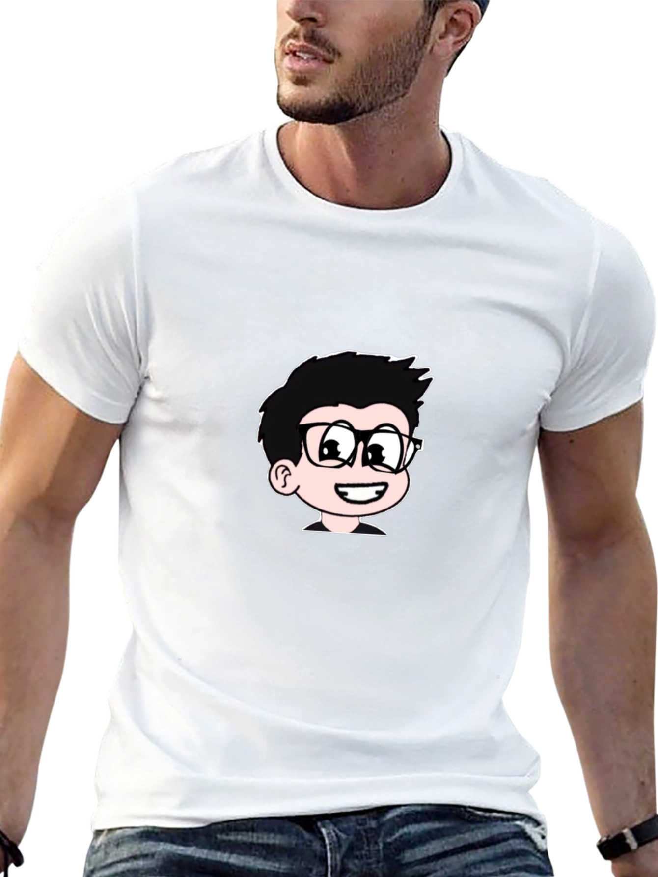 Cartoon Boy Black T-Shirt | Cool Casual Tee