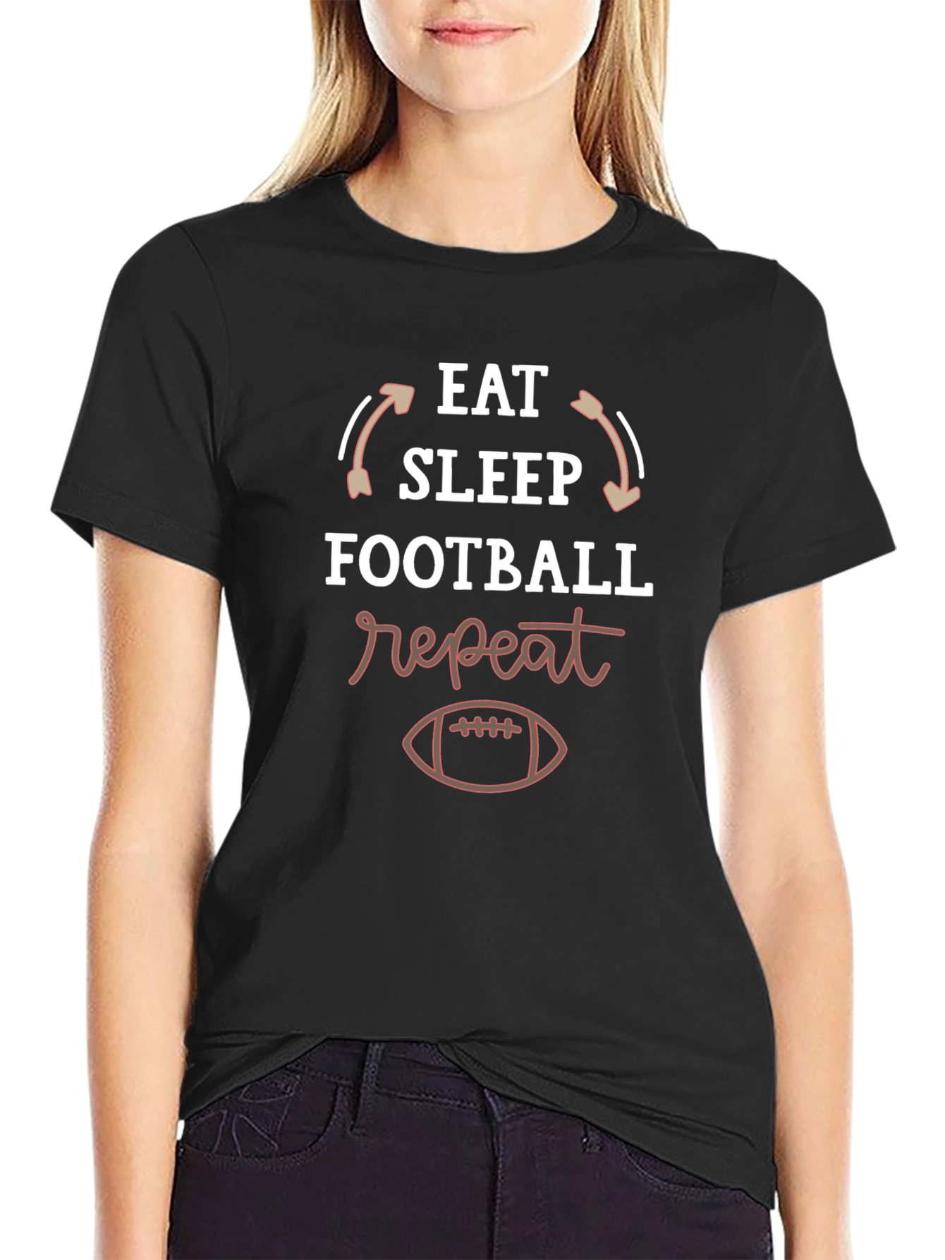 Eat Sleep Football Repeat T-Shirt