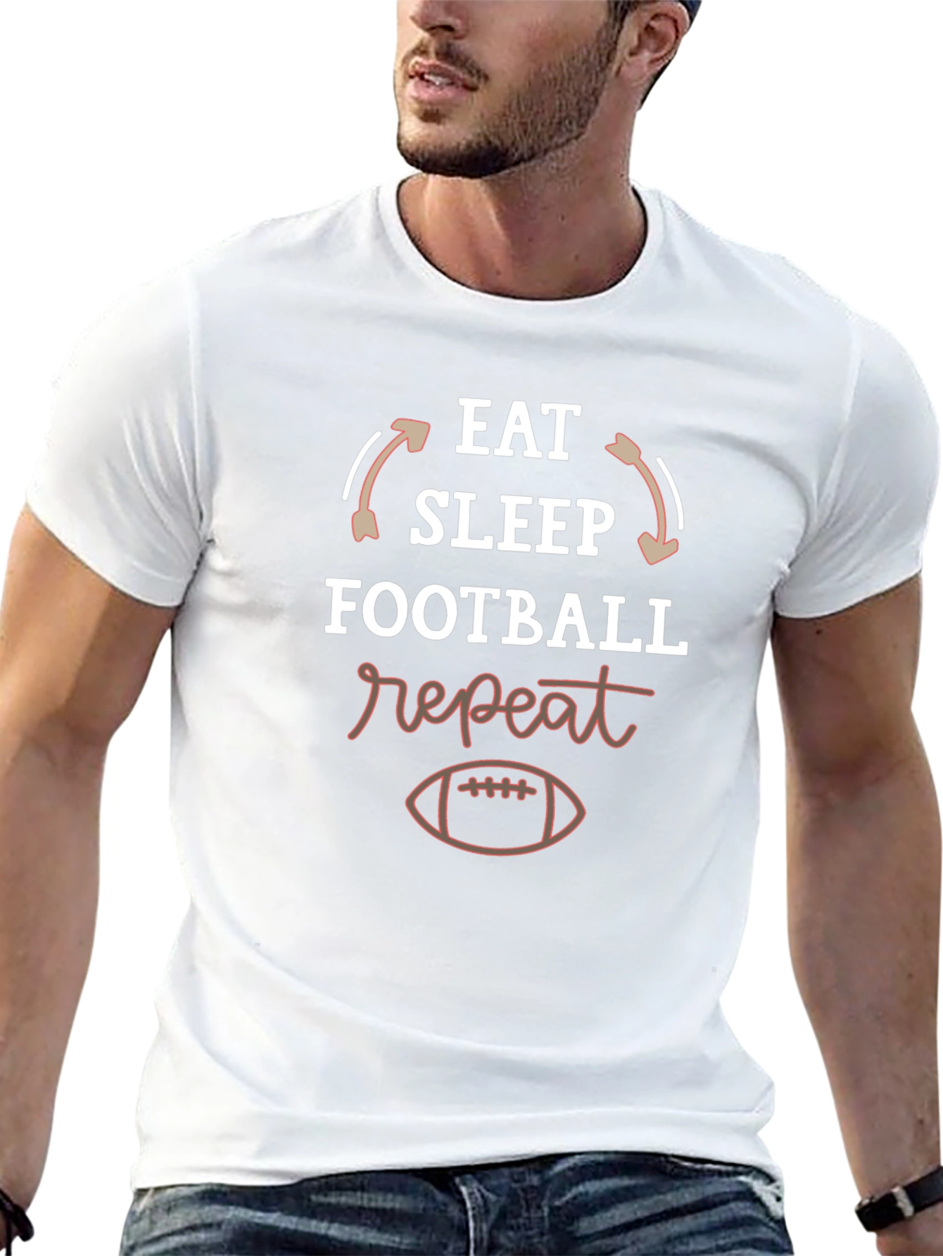Eat Sleep Football Repeat T-Shirt