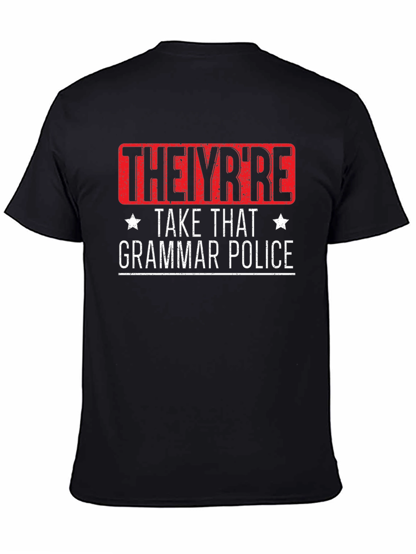 THEIYRRE Grammar Police Graphic Tee - Black