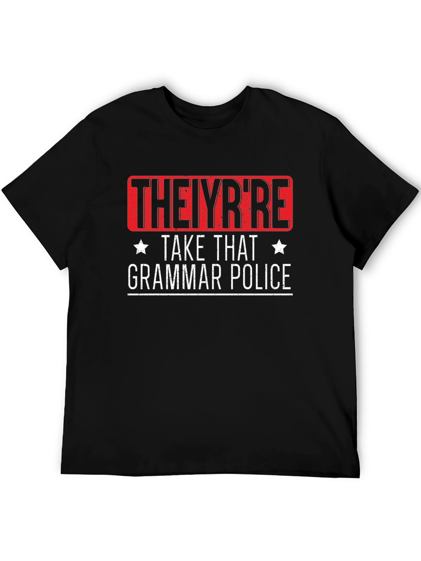 THEIYRRE Grammar Police Graphic Tee - Black