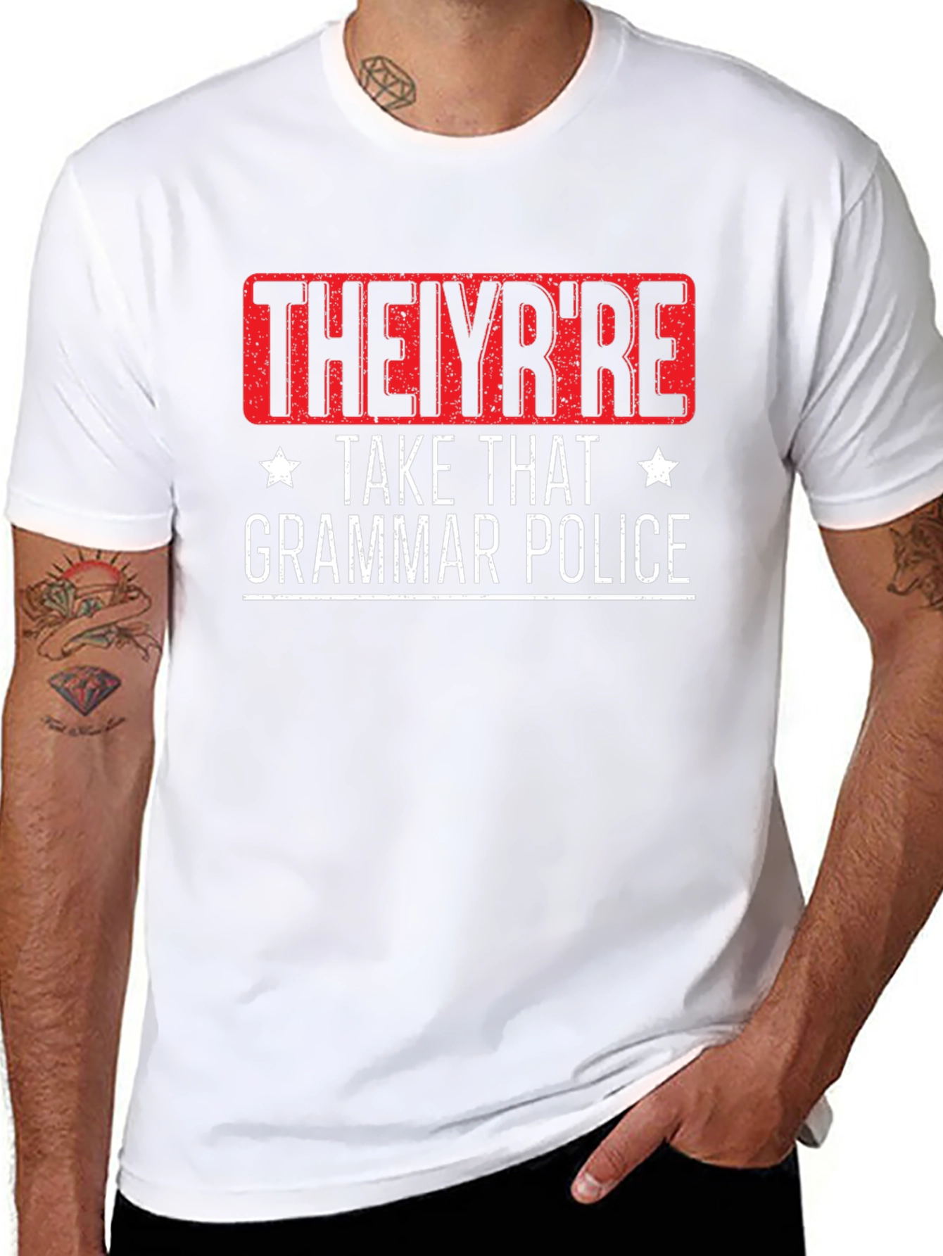 THEIYRRE Grammar Police Graphic Tee - Black