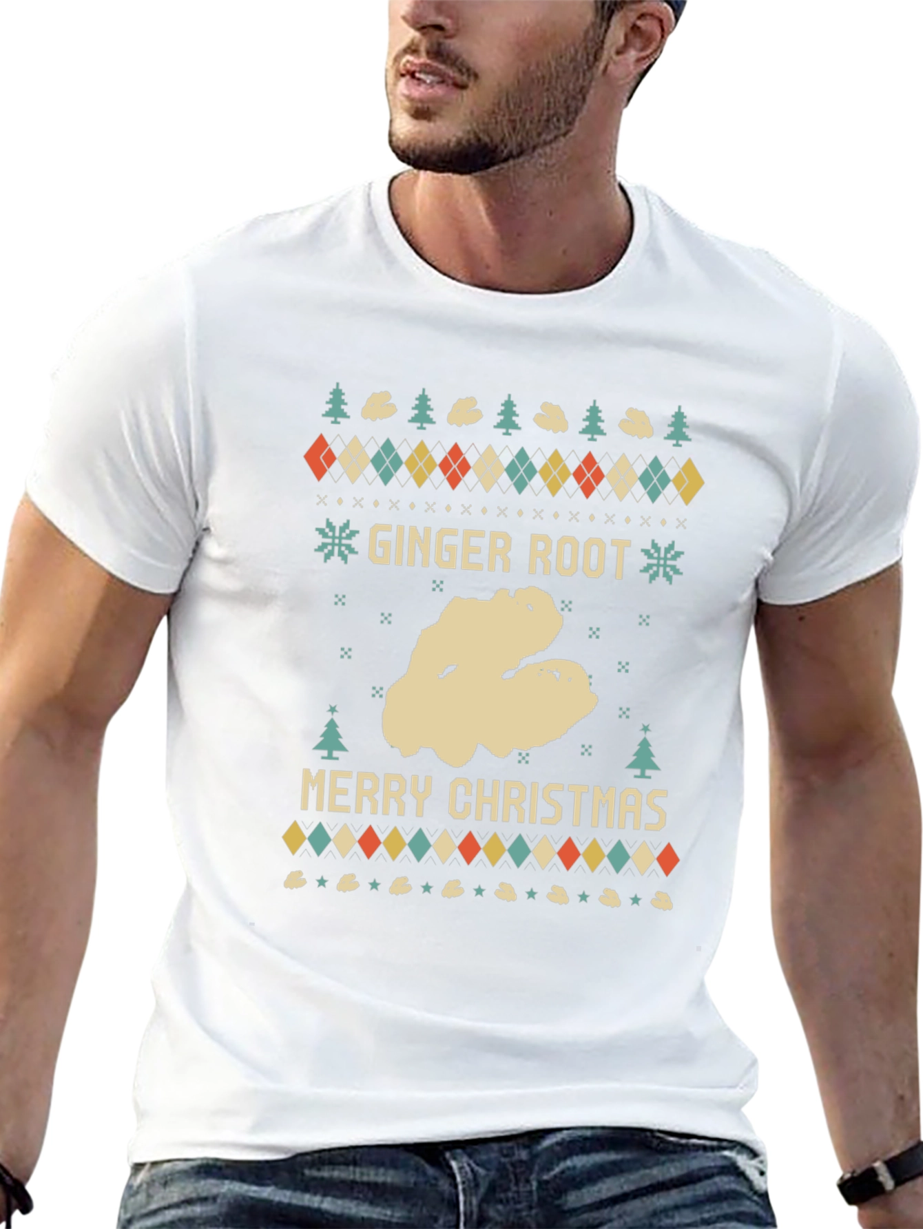 Ginger Root Merry Christmas Ugly Holiday T-Shirt