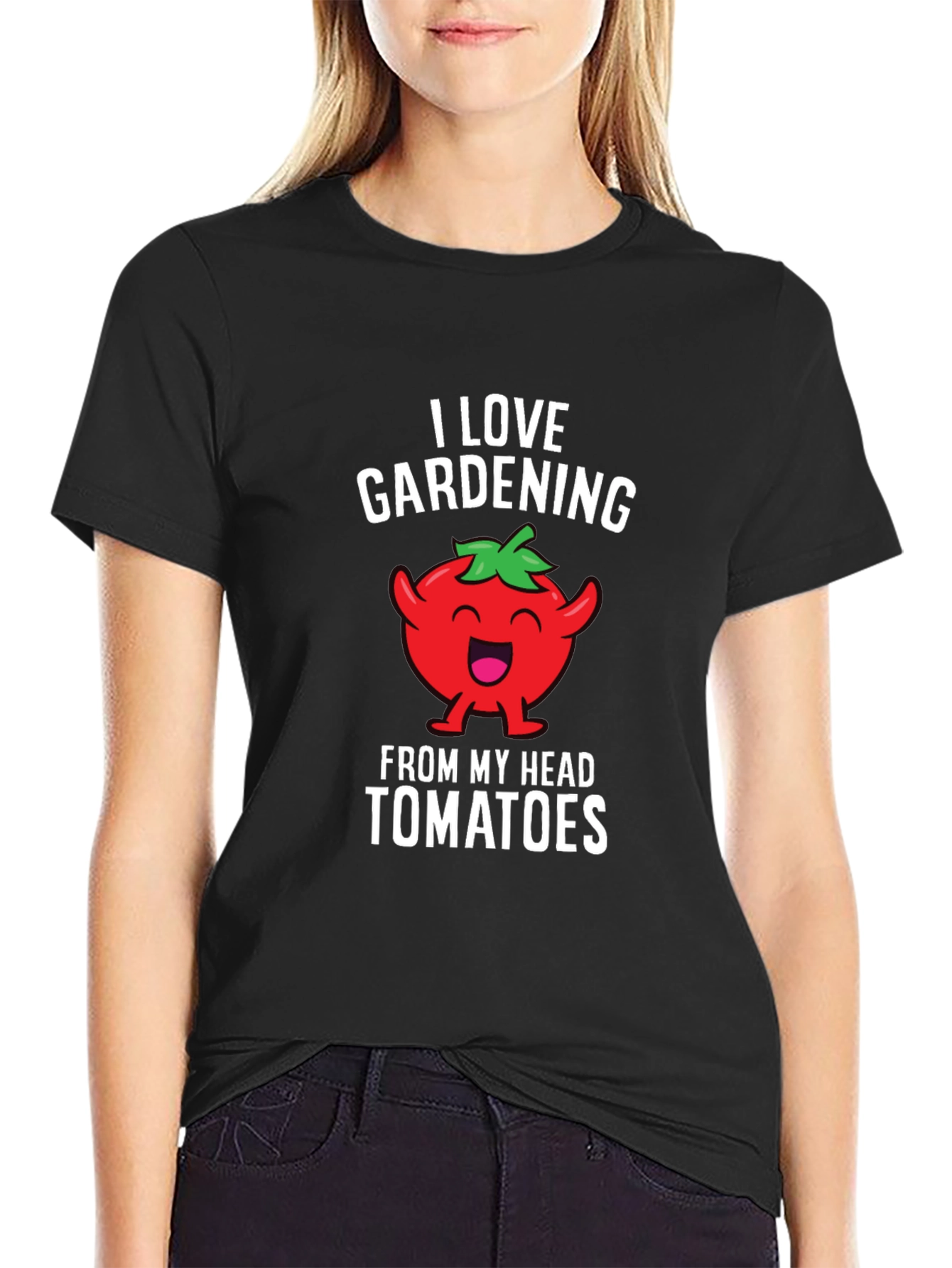 Gardening Tomato Head Graphic T-Shirt