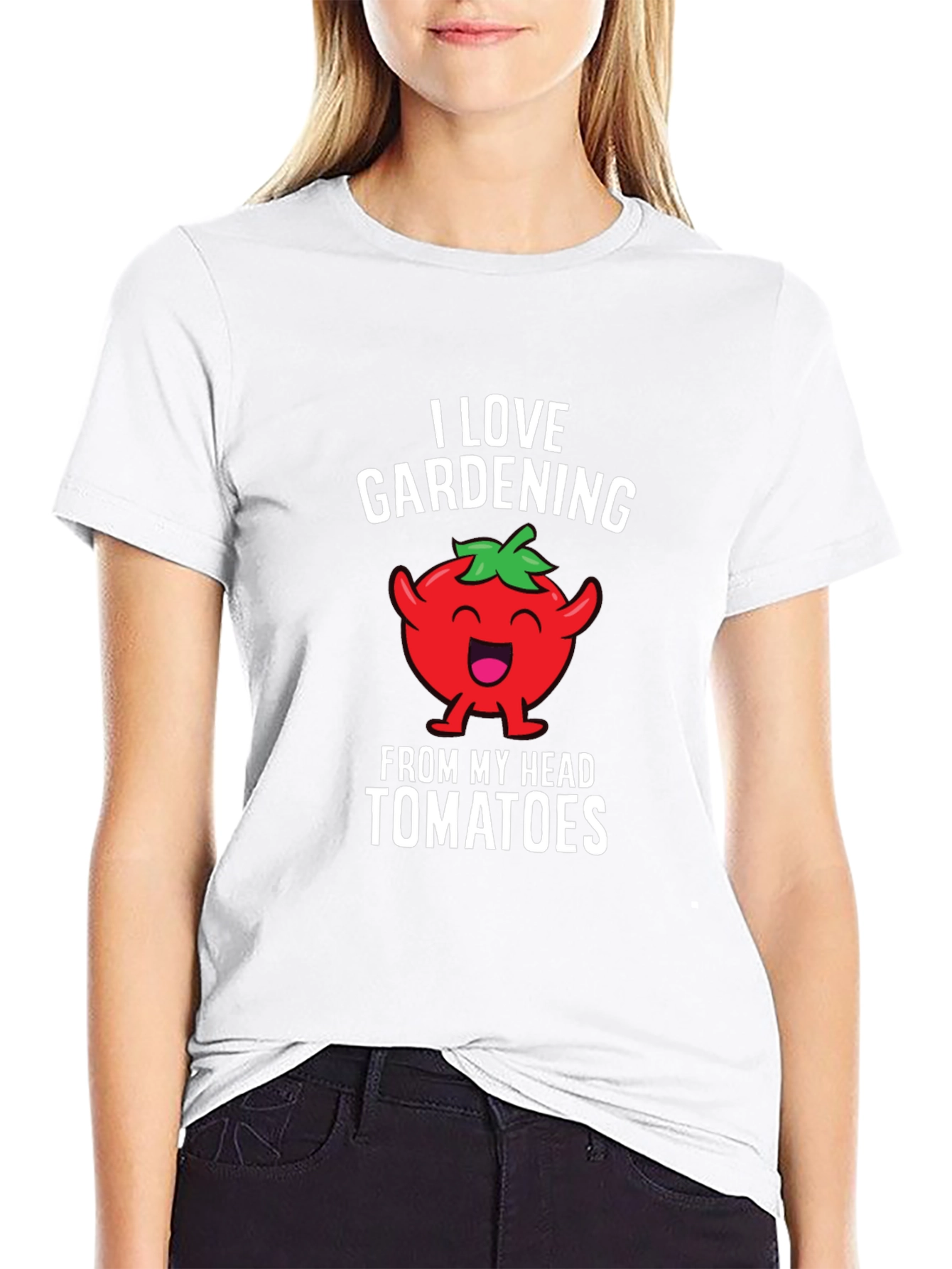 Gardening Tomato Head Graphic T-Shirt