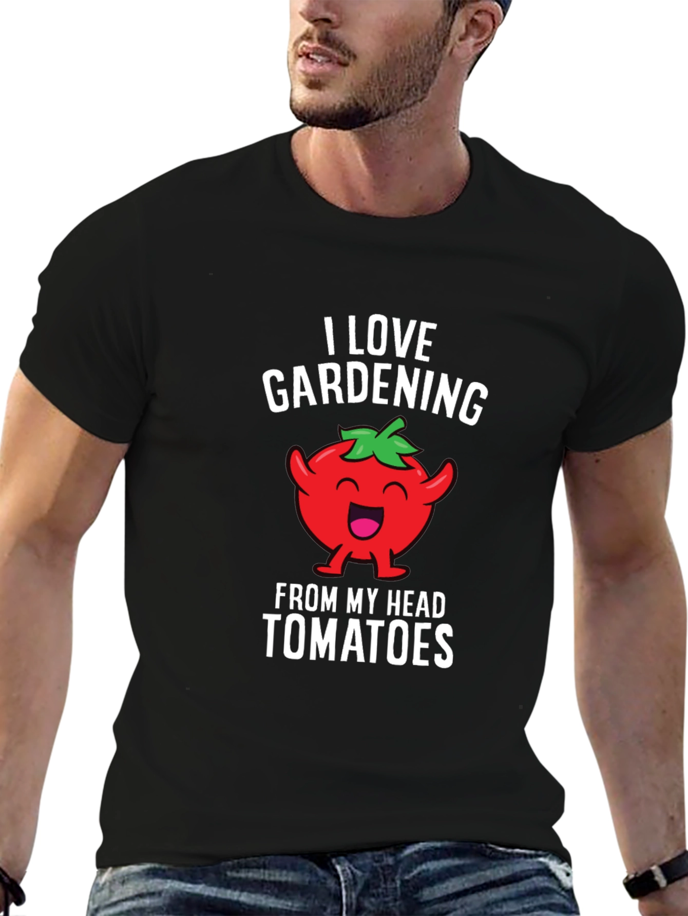 Gardening Tomato Head Graphic T-Shirt