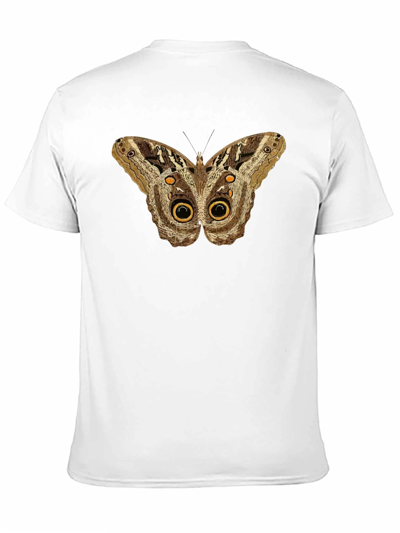 Butterfly Owl Eye Graphic Tee - Mens Black T-Shirt
