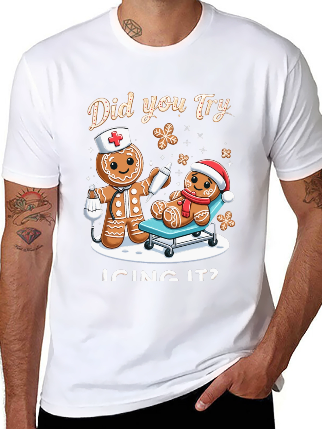 Funny Christmas T-Shirt: Did you Try Icing It?