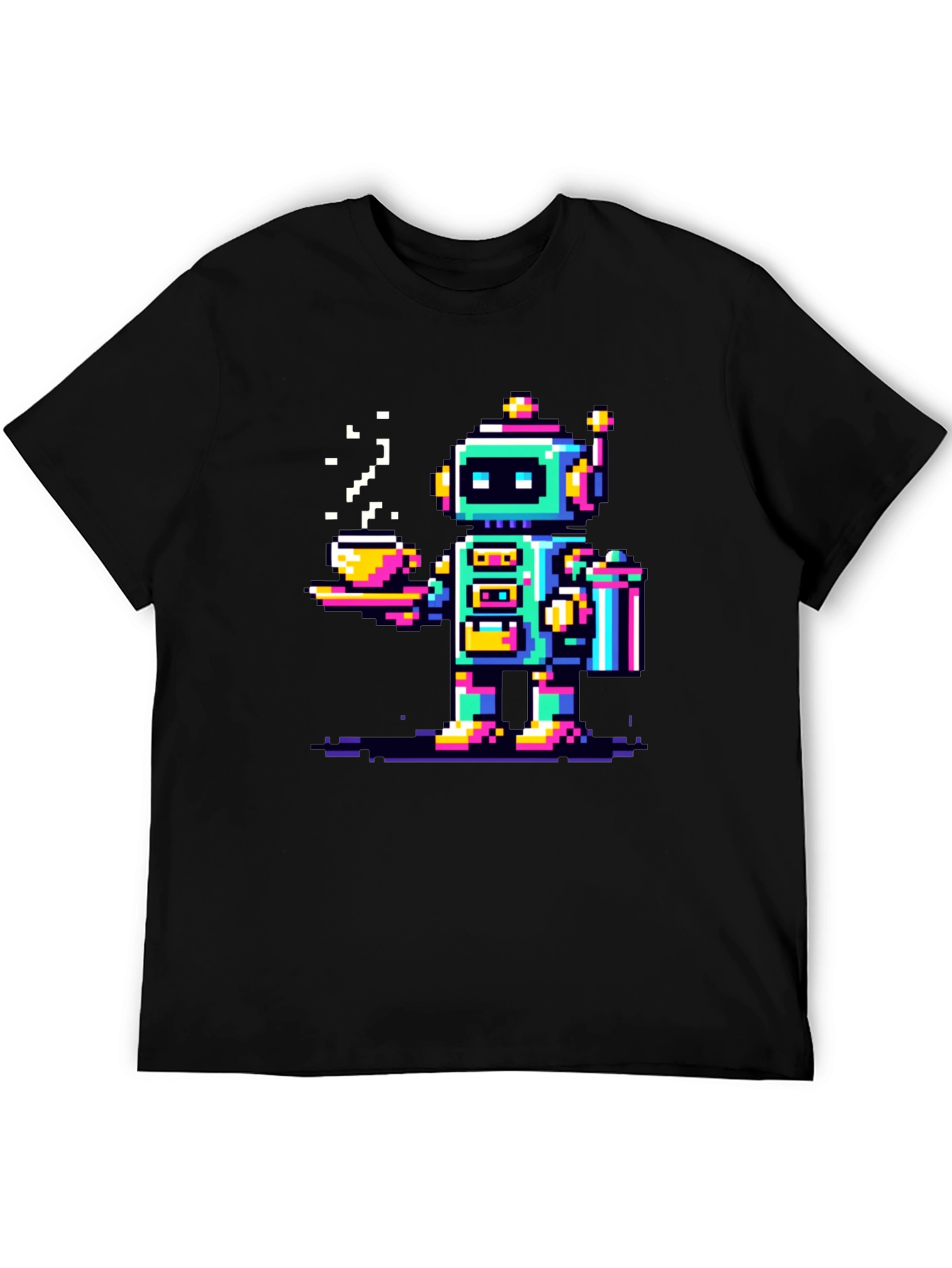Retro Robot Coffee T-Shirt
