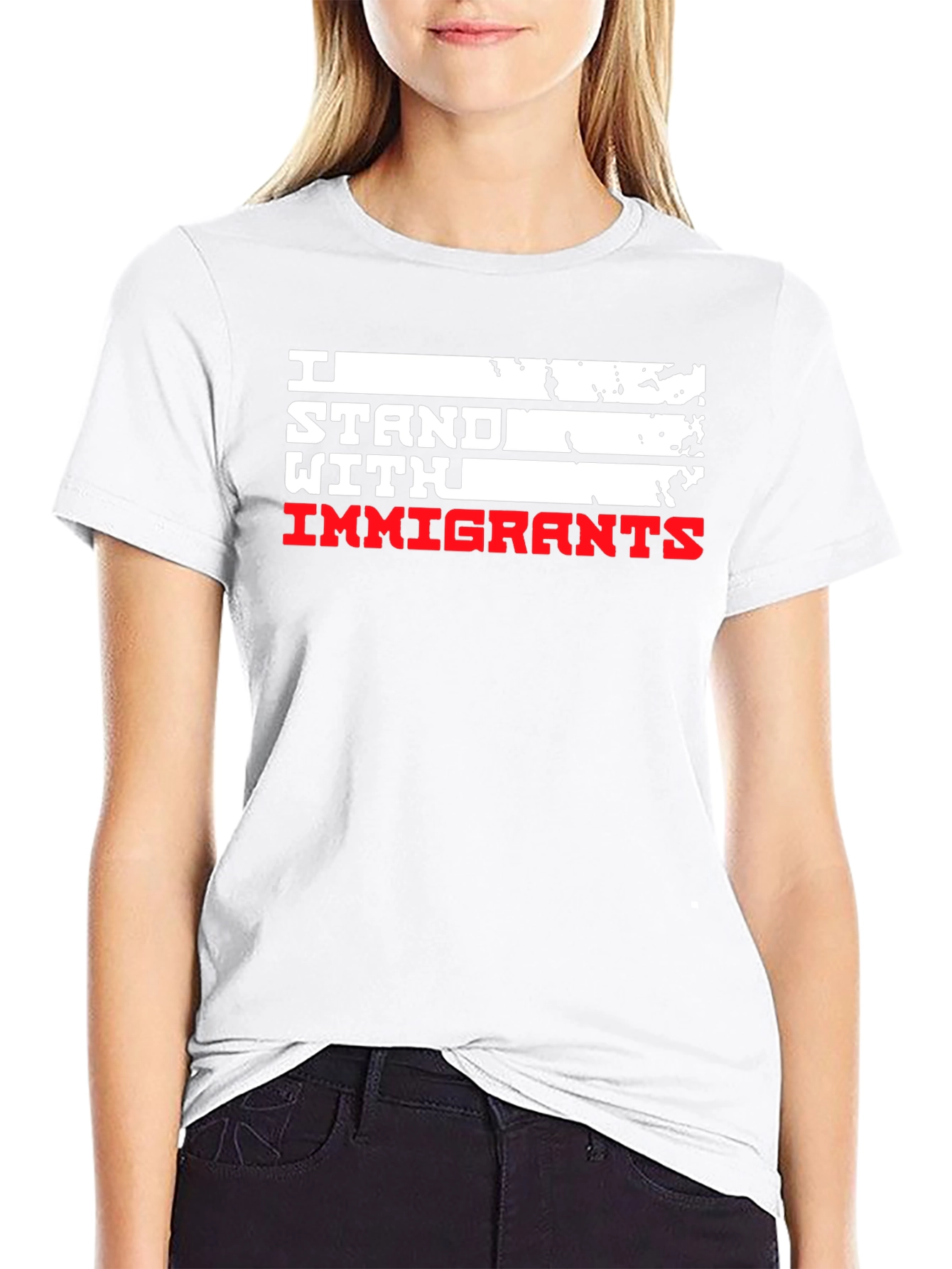 I Stand With Immigrants Graphic Tee