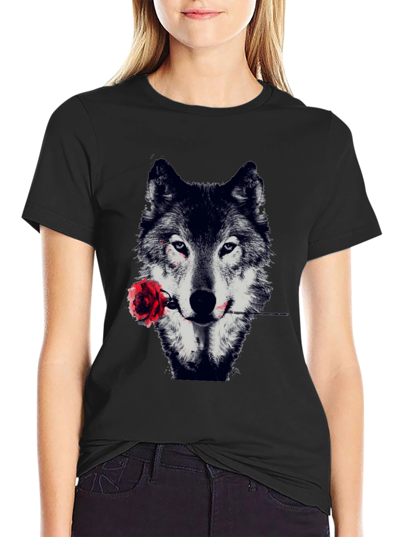Wolf & Rose Graphic Tee - Mens Black T-Shirt