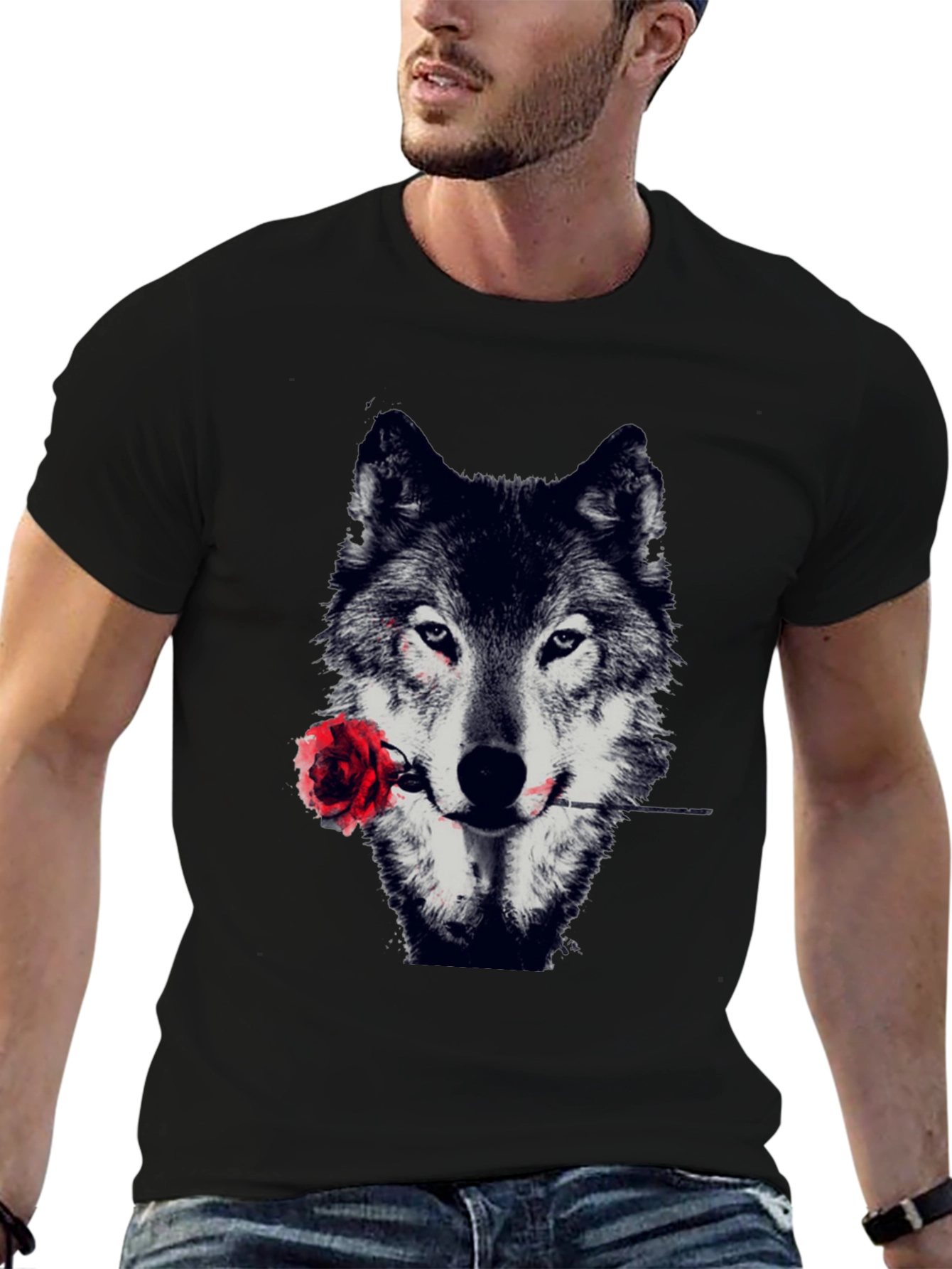 Wolf & Rose Graphic Tee - Mens Black T-Shirt