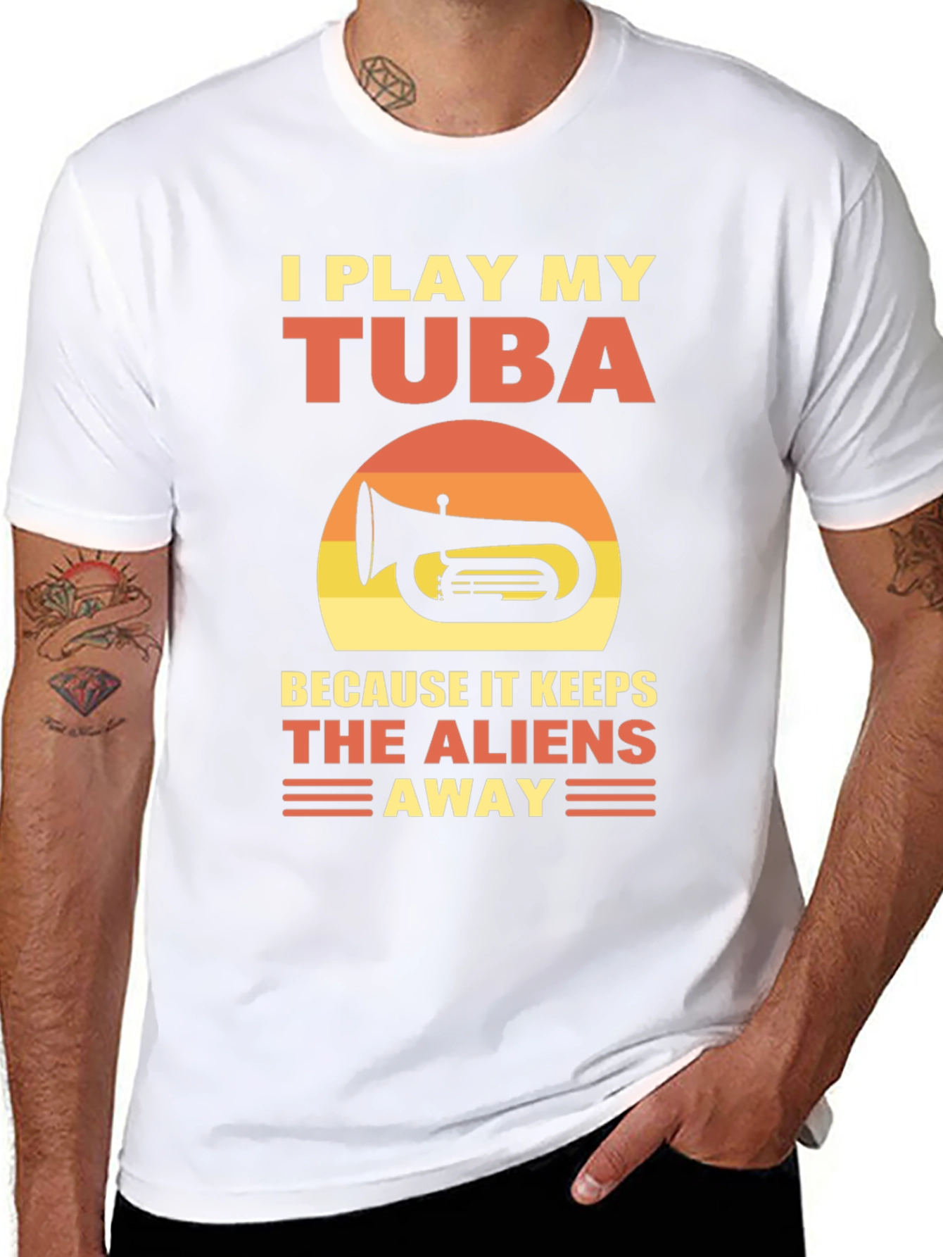 I Play My Tuba T-Shirt - Alien Defense