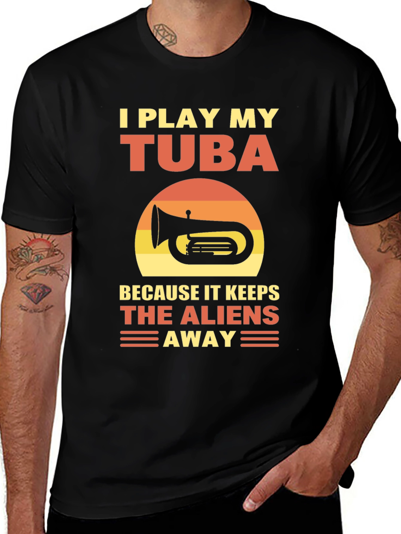 I Play My Tuba T-Shirt - Alien Defense