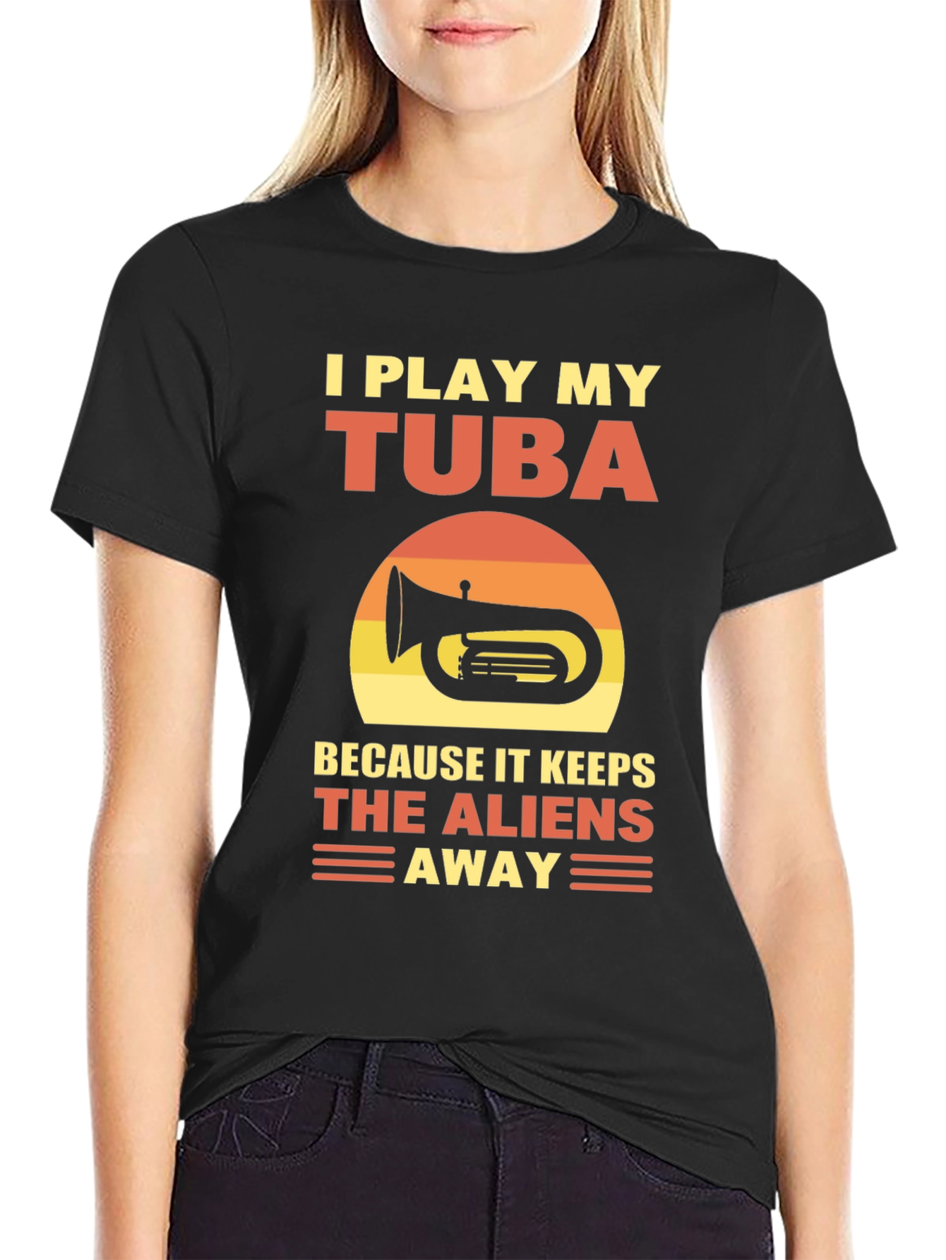 I Play My Tuba T-Shirt - Alien Defense