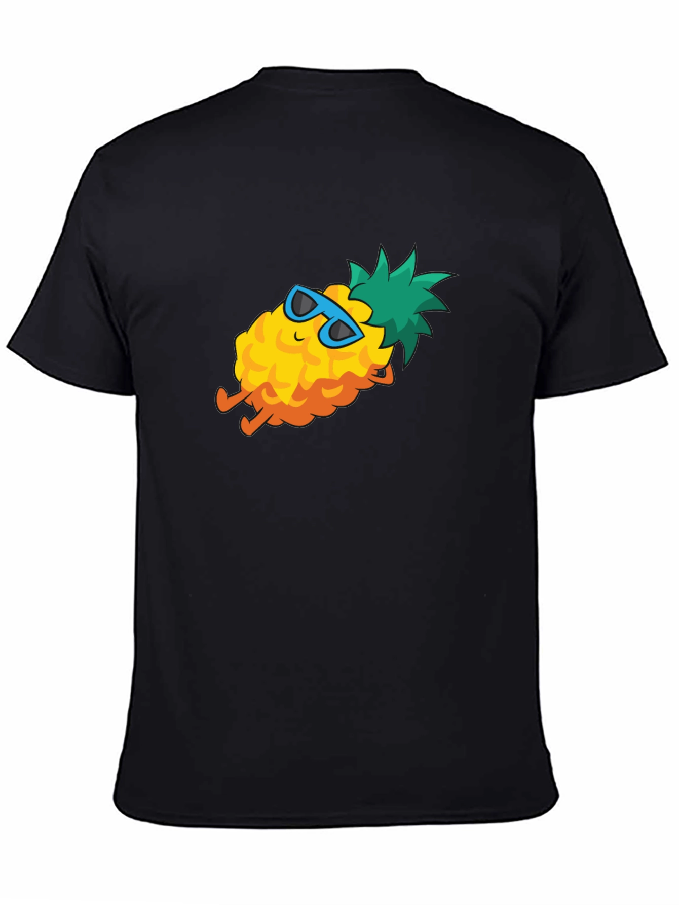 Cool Pineapple Graphic Tee - Black Cotton T-Shirt