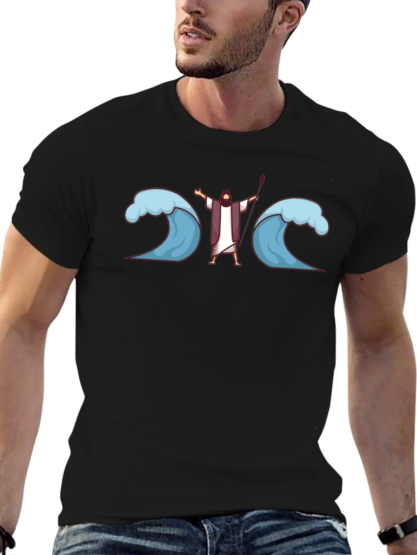 Moses Parting Waters Graphic T-Shirt