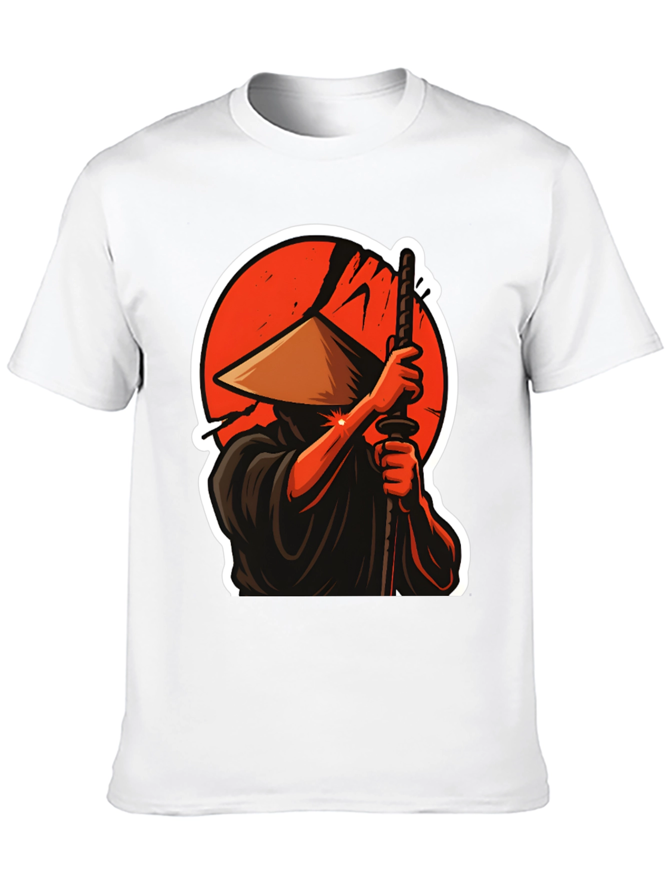 Samurai Warrior Graphic T-Shirt - Black