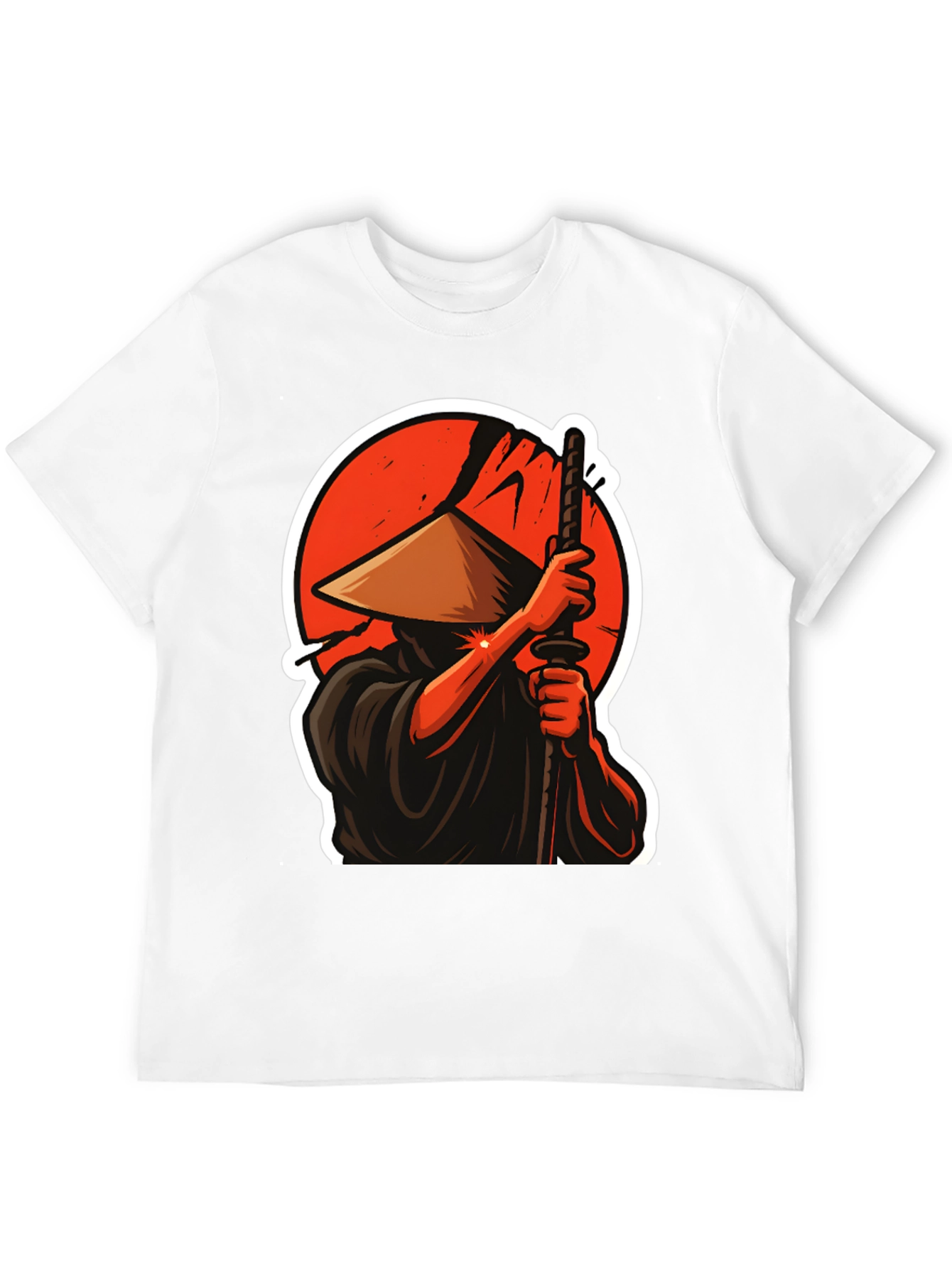 Samurai Warrior Graphic T-Shirt - Black
