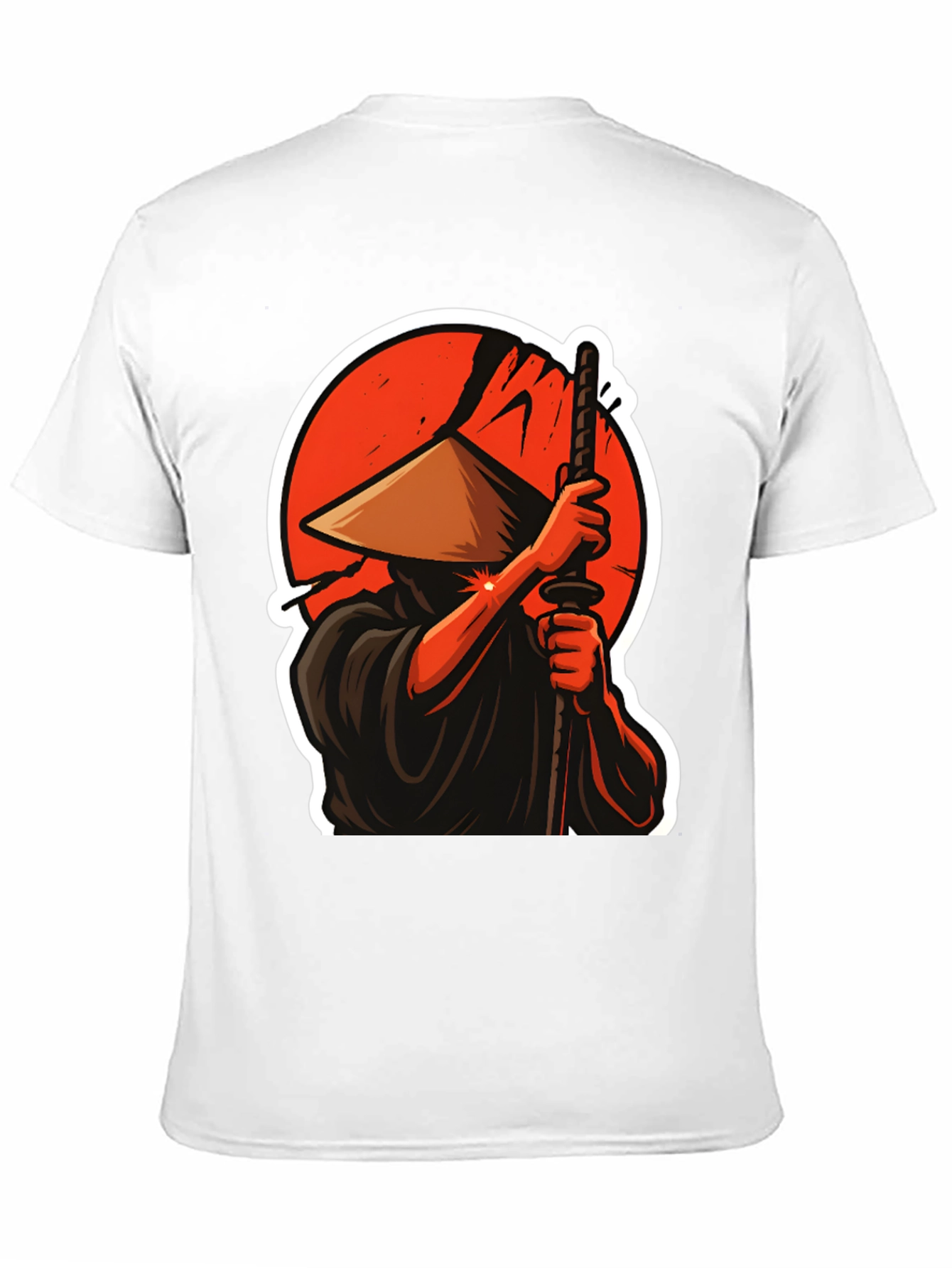 Samurai Warrior Graphic T-Shirt - Black