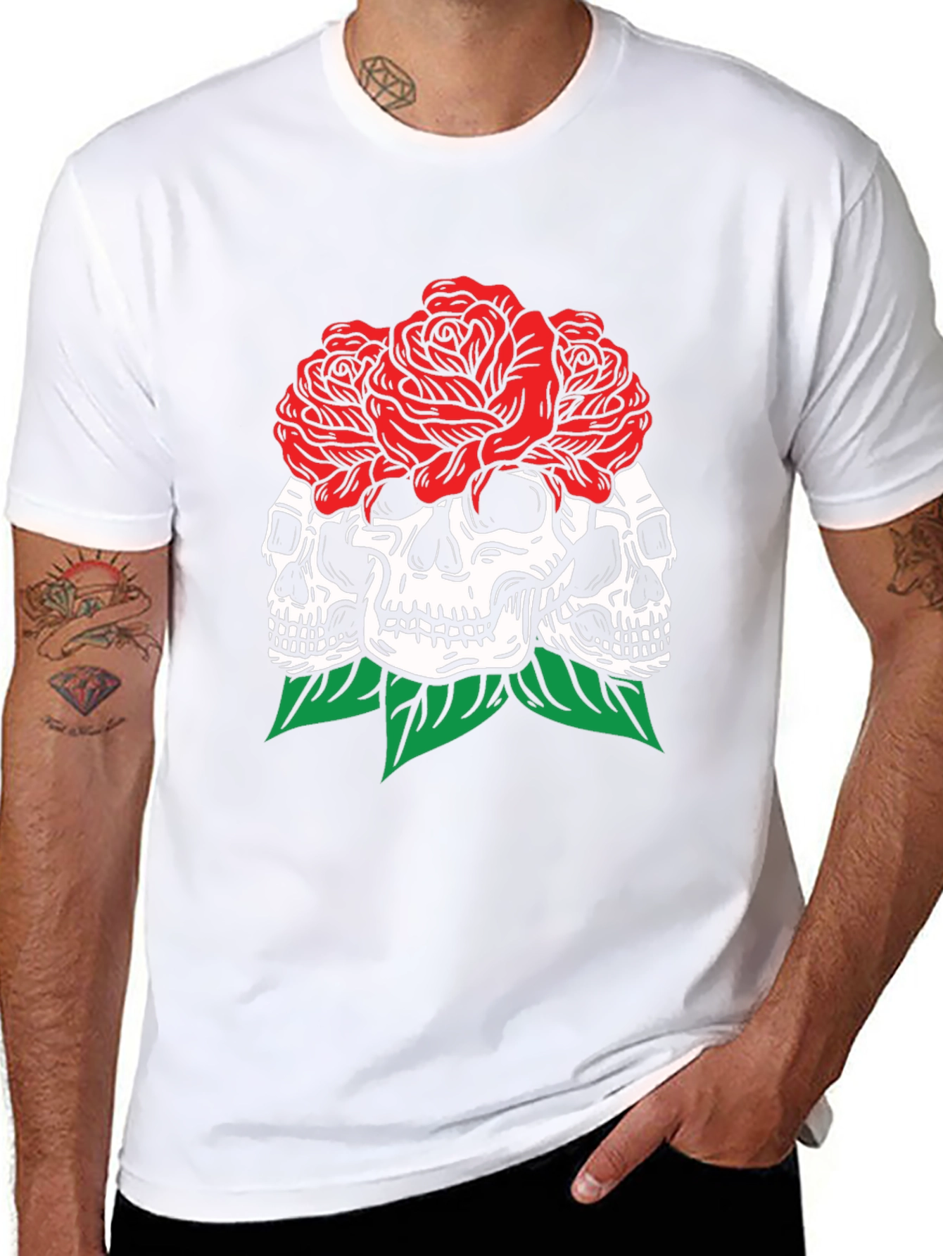 Skull & Roses Graphic T-Shirt